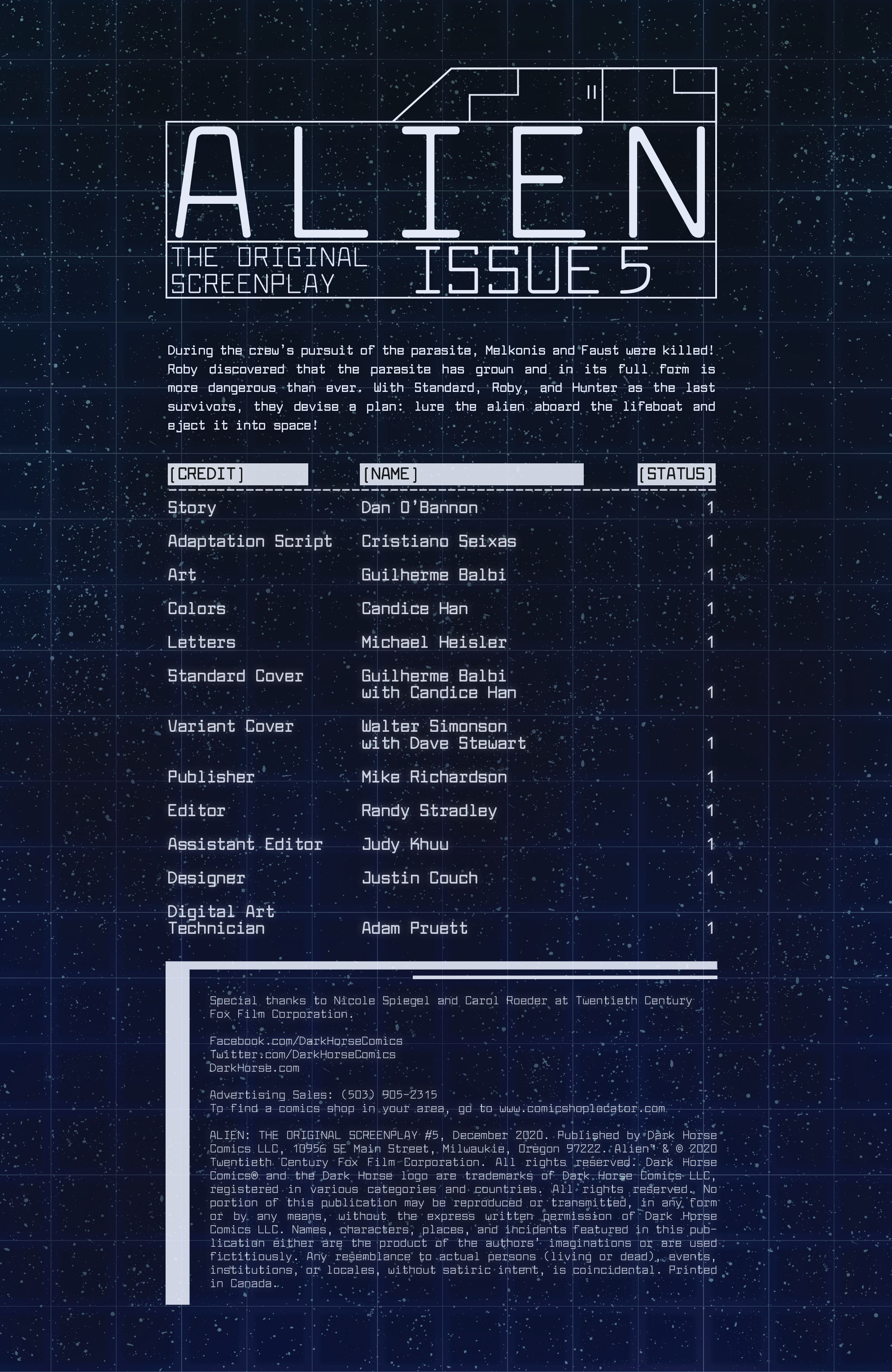 Alien: The Original Screenplay (2020): Chapter 5 - Page 2
