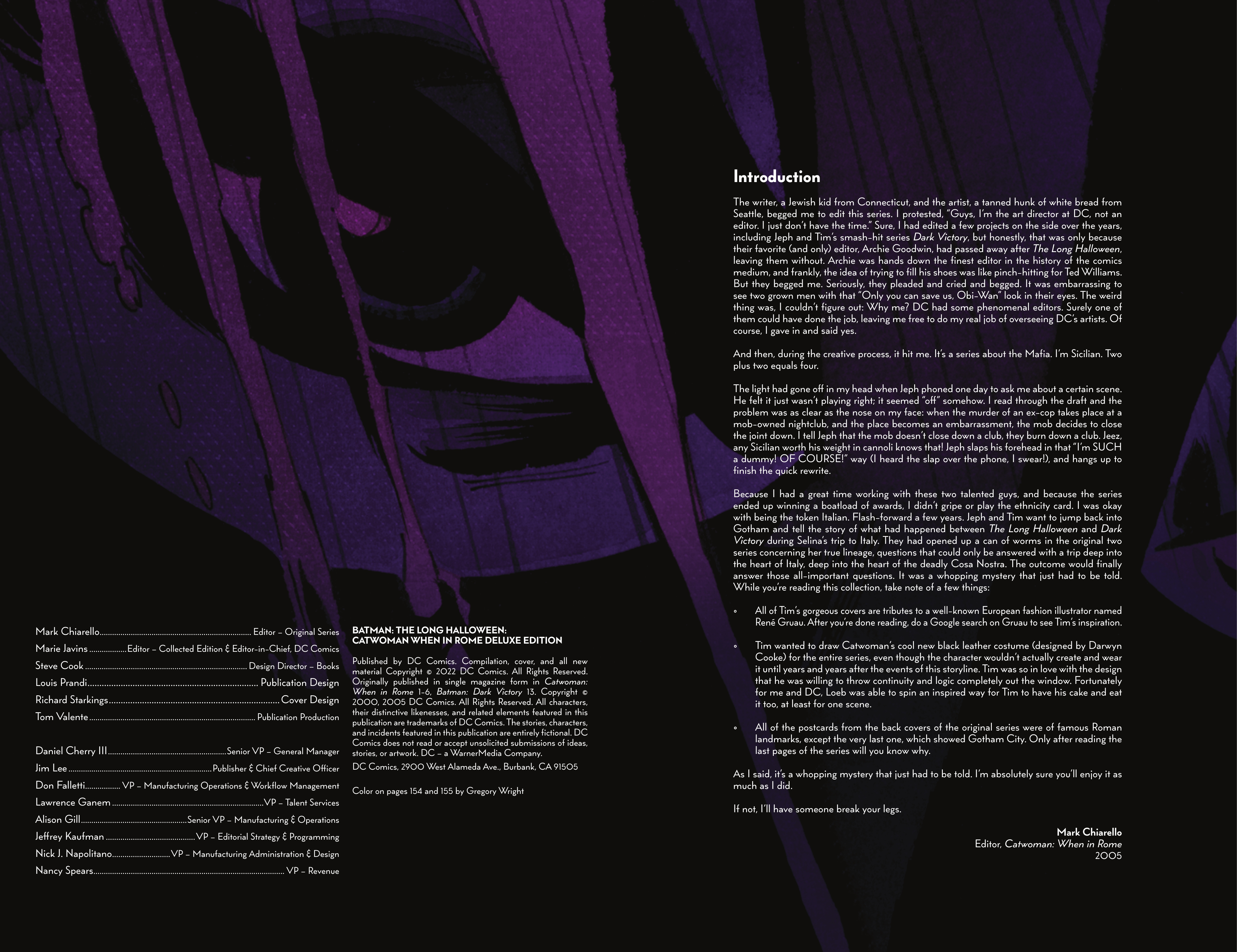 Batman The Long Halloween: Catwoman: When In Rome Deluxe Edition (2022): Chapter HC - Page 5