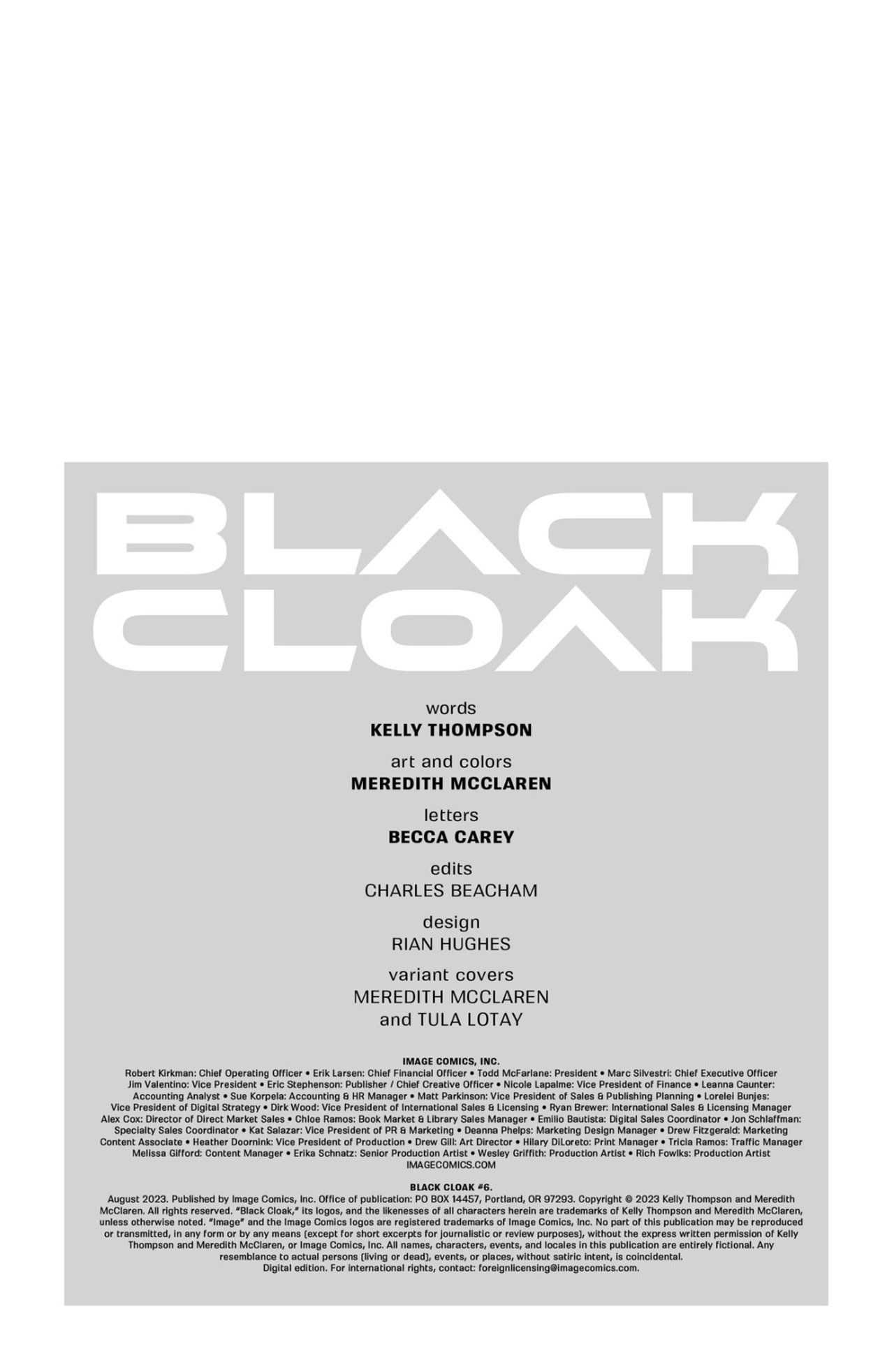 Black Cloak (2023-): Chapter 6 - Page 2