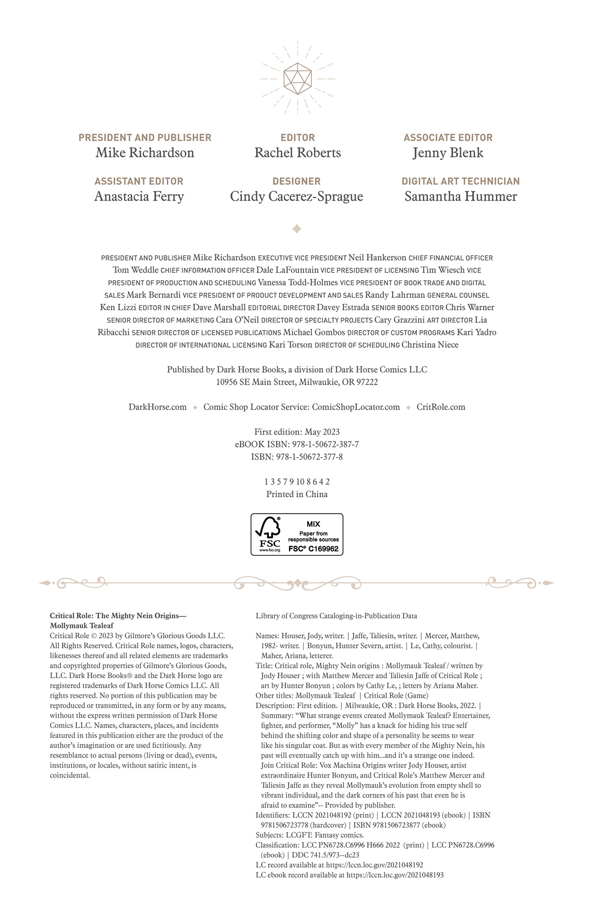 Critical Role: The Mighty Nein Origins - Mollymauk Tealeaf (2023): Chapter HC - Page 6