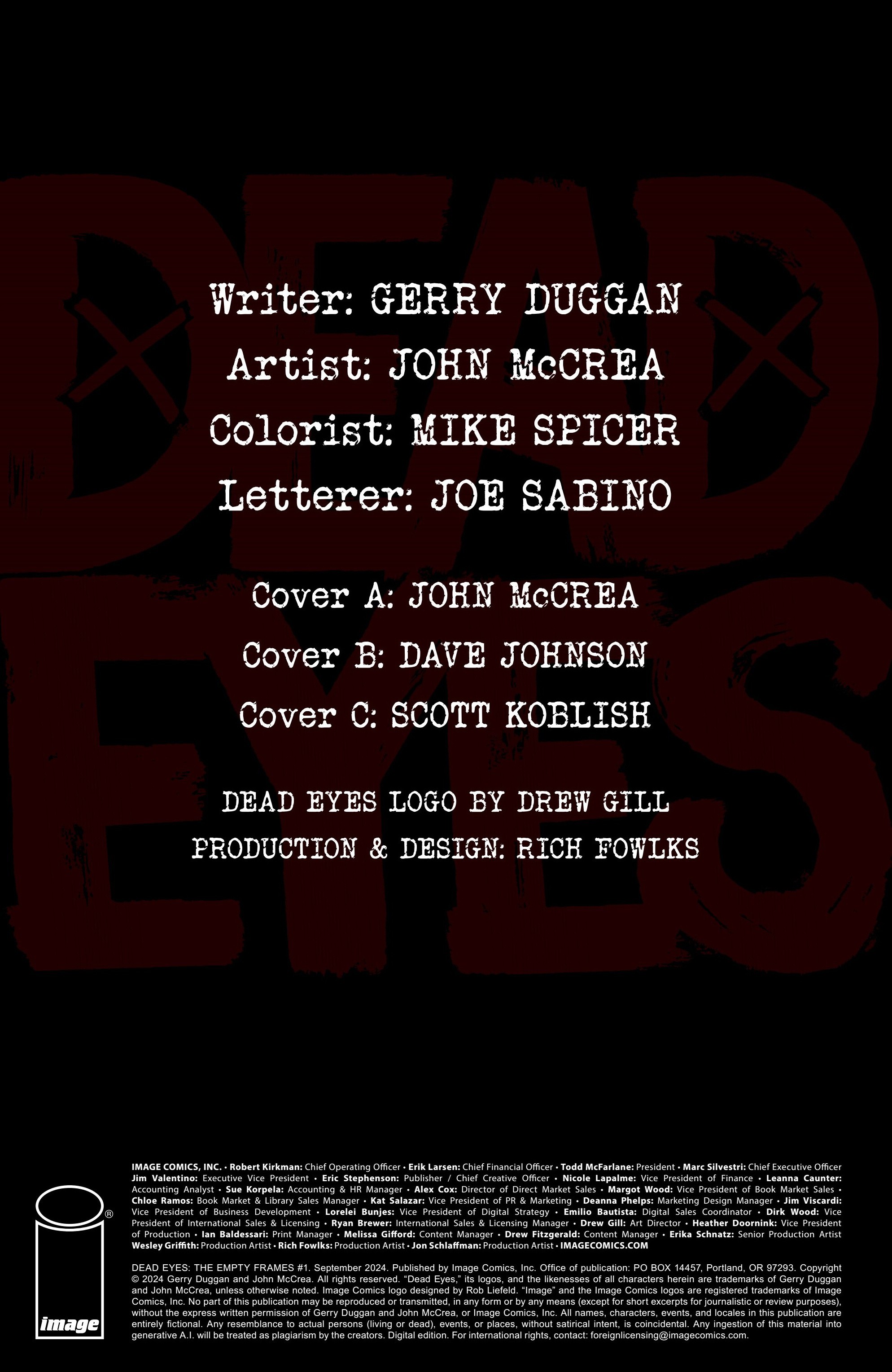 Dead Eyes: The Empty Frames (2024-): Chapter 1 - Page 2