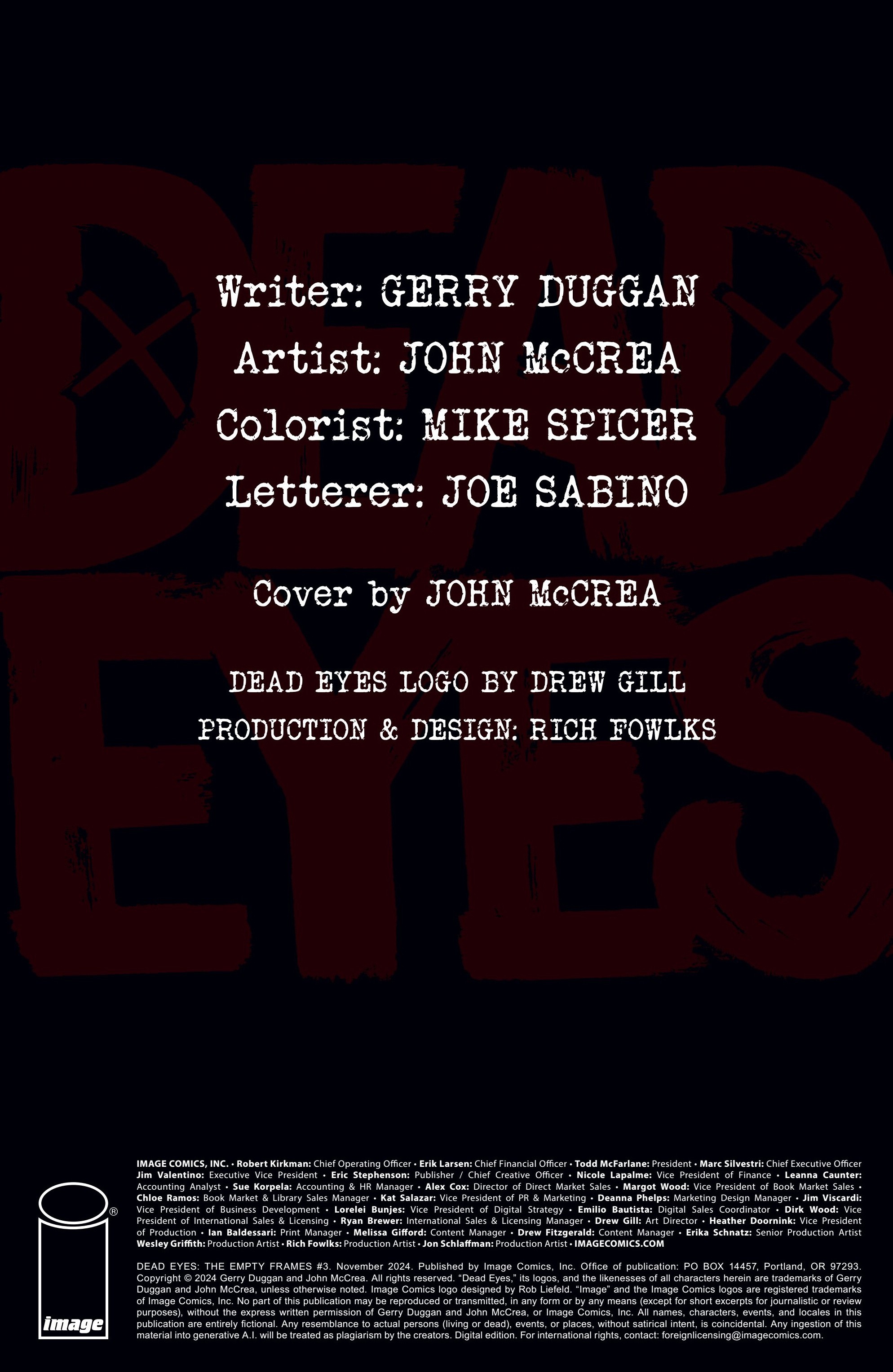 Dead Eyes: The Empty Frames (2024-): Chapter 3 - Page 2