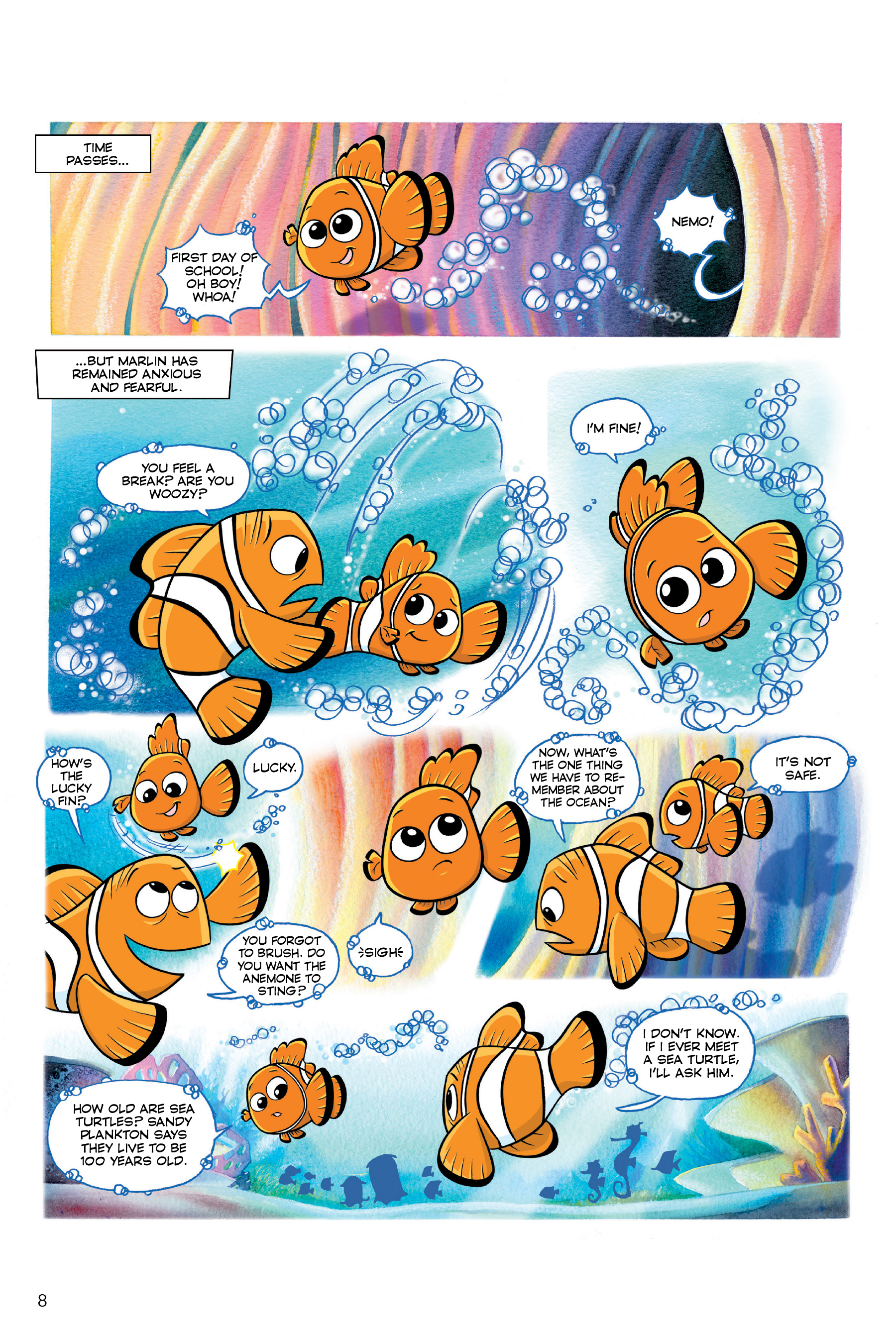 Finding Nemo and Finding Dory: The Story of the Movies in Comics (2020): Chapter 1 - Page 8