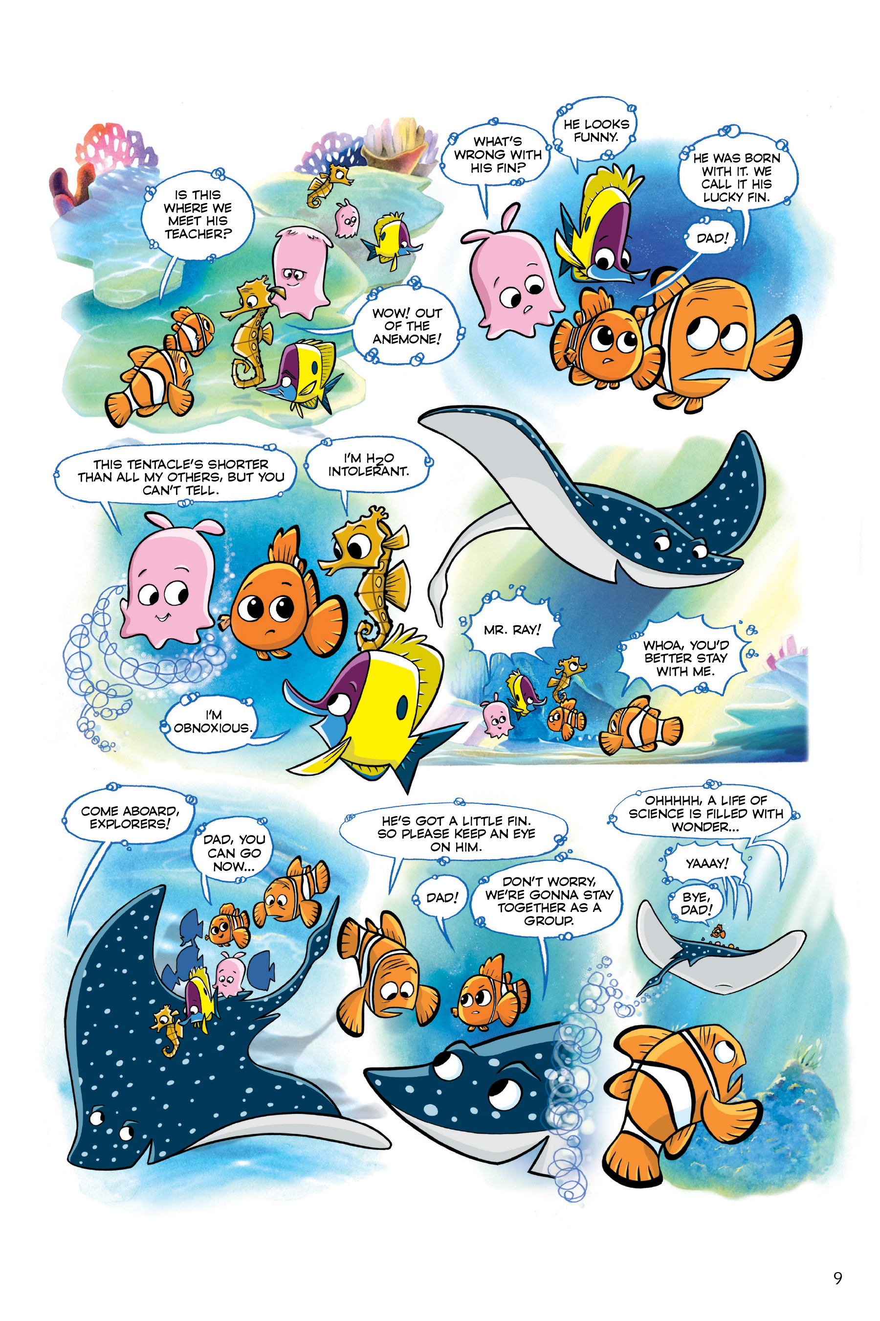 Finding Nemo and Finding Dory: The Story of the Movies in Comics (2020): Chapter 1 - Page 9