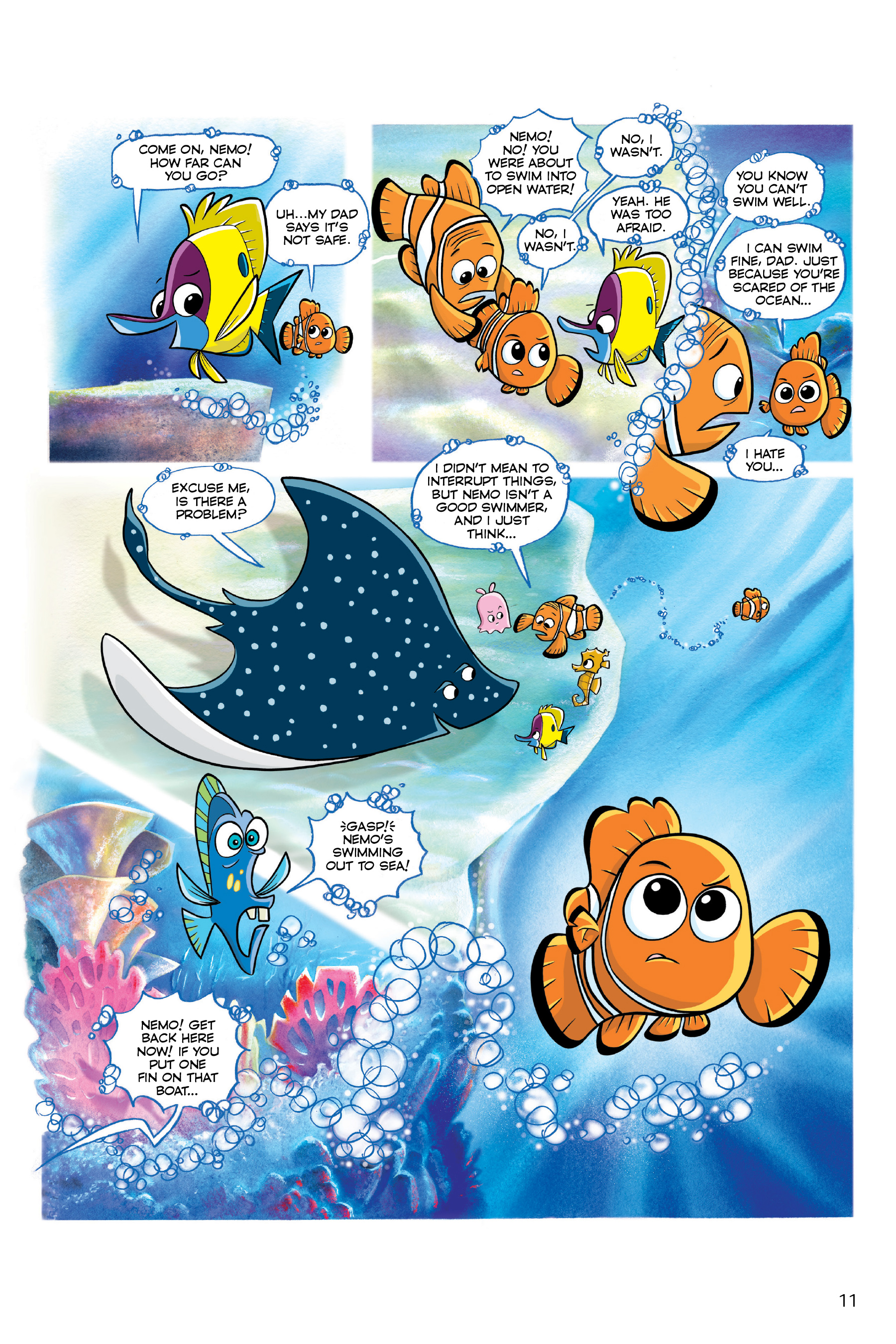 Finding Nemo and Finding Dory: The Story of the Movies in Comics (2020): Chapter 1 - Page 11