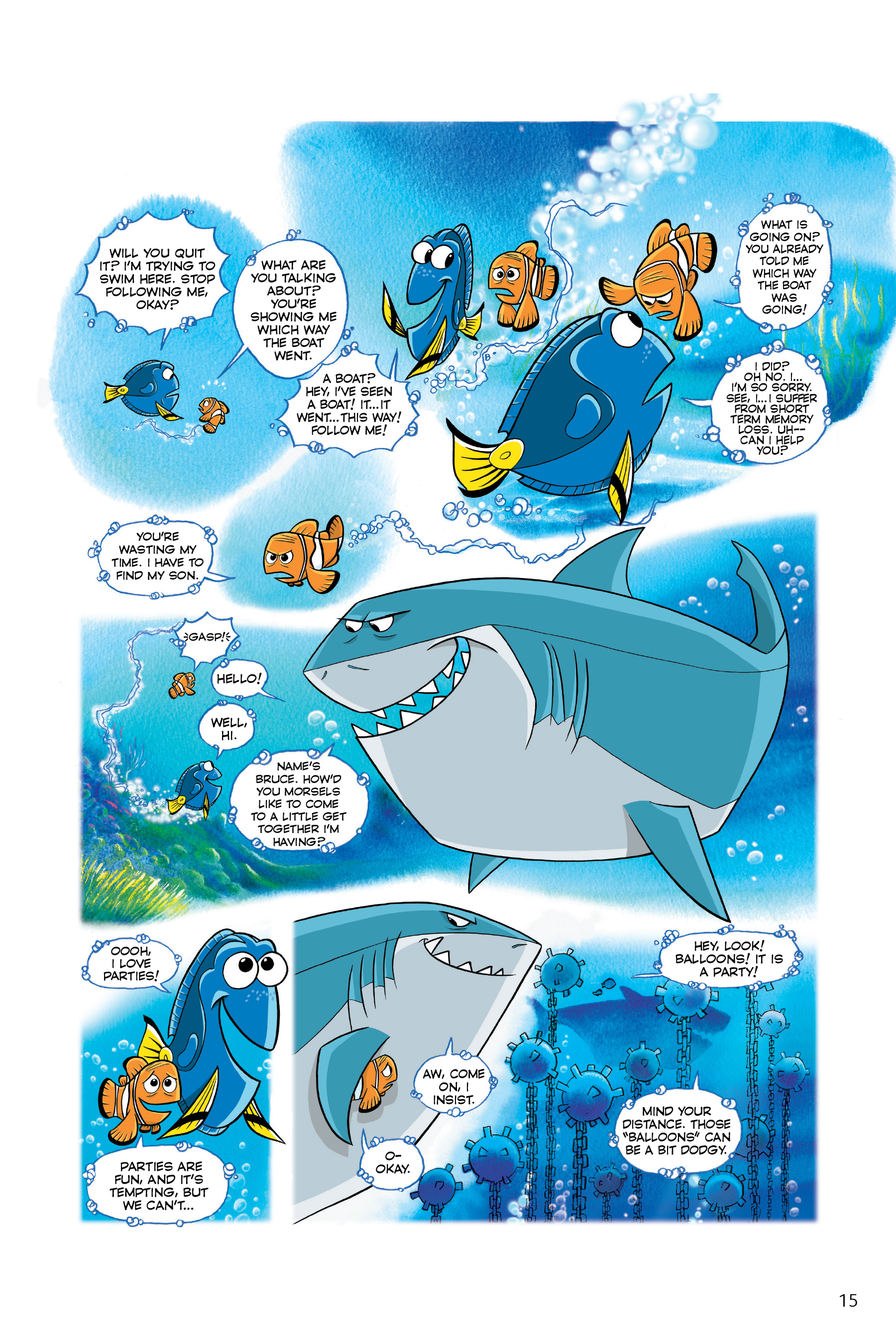 Finding Nemo and Finding Dory: The Story of the Movies in Comics (2020): Chapter 1 - Page 15
