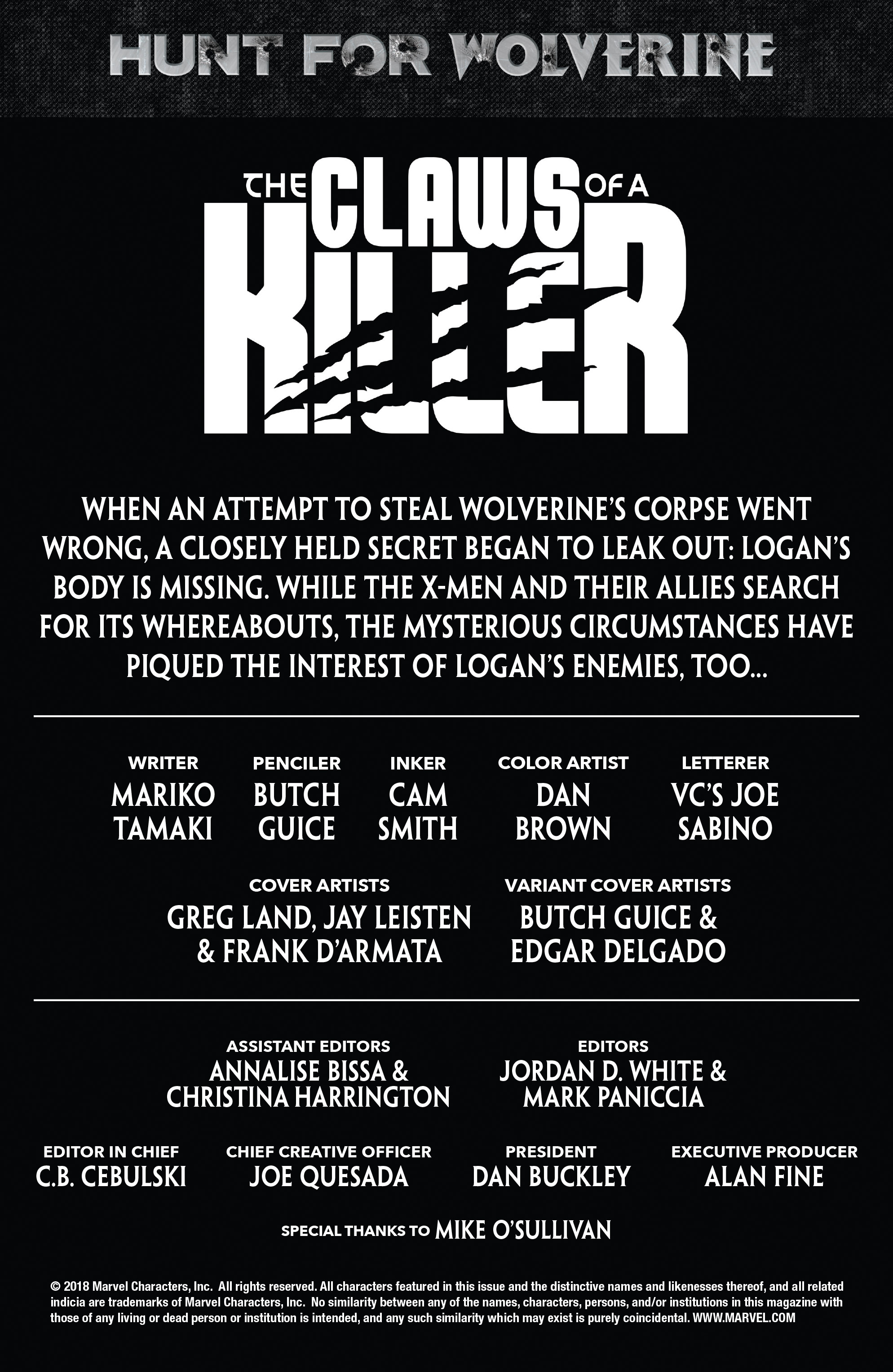 Hunt For Wolverine: Claws Of A Killer (2018): Chapter 1 - Page 2