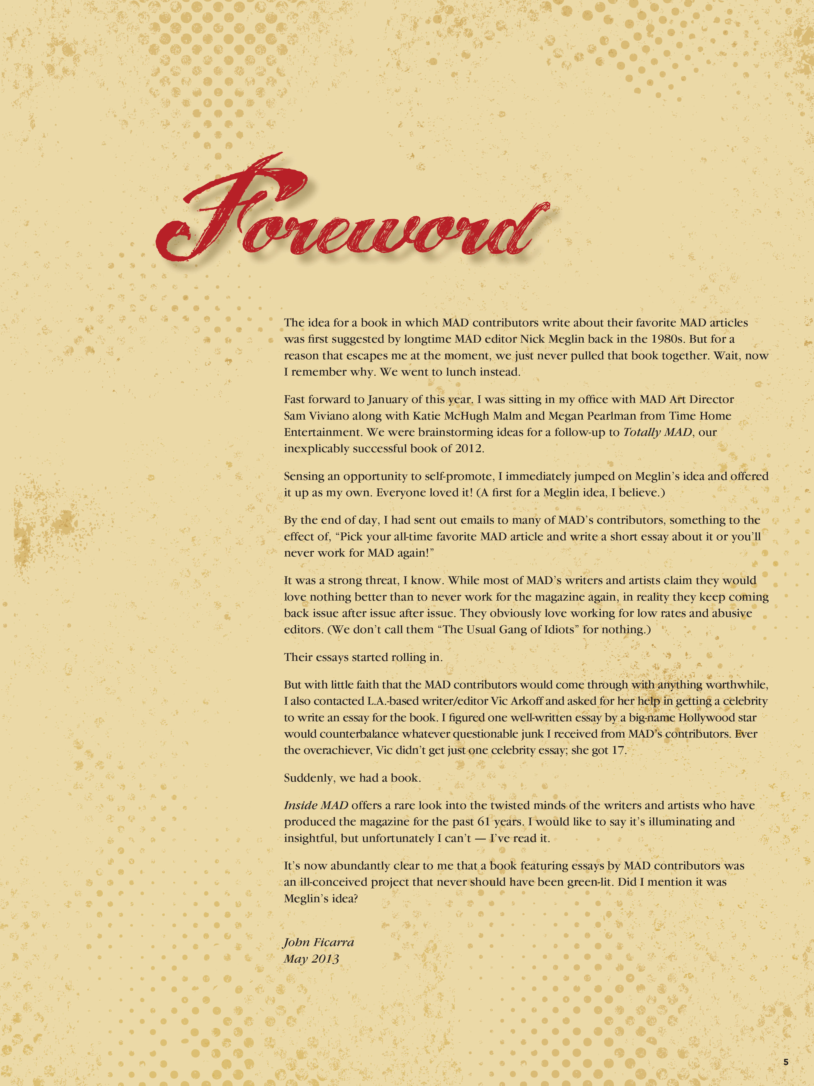 Inside MAD (2013): Chapter 1 - Page 6