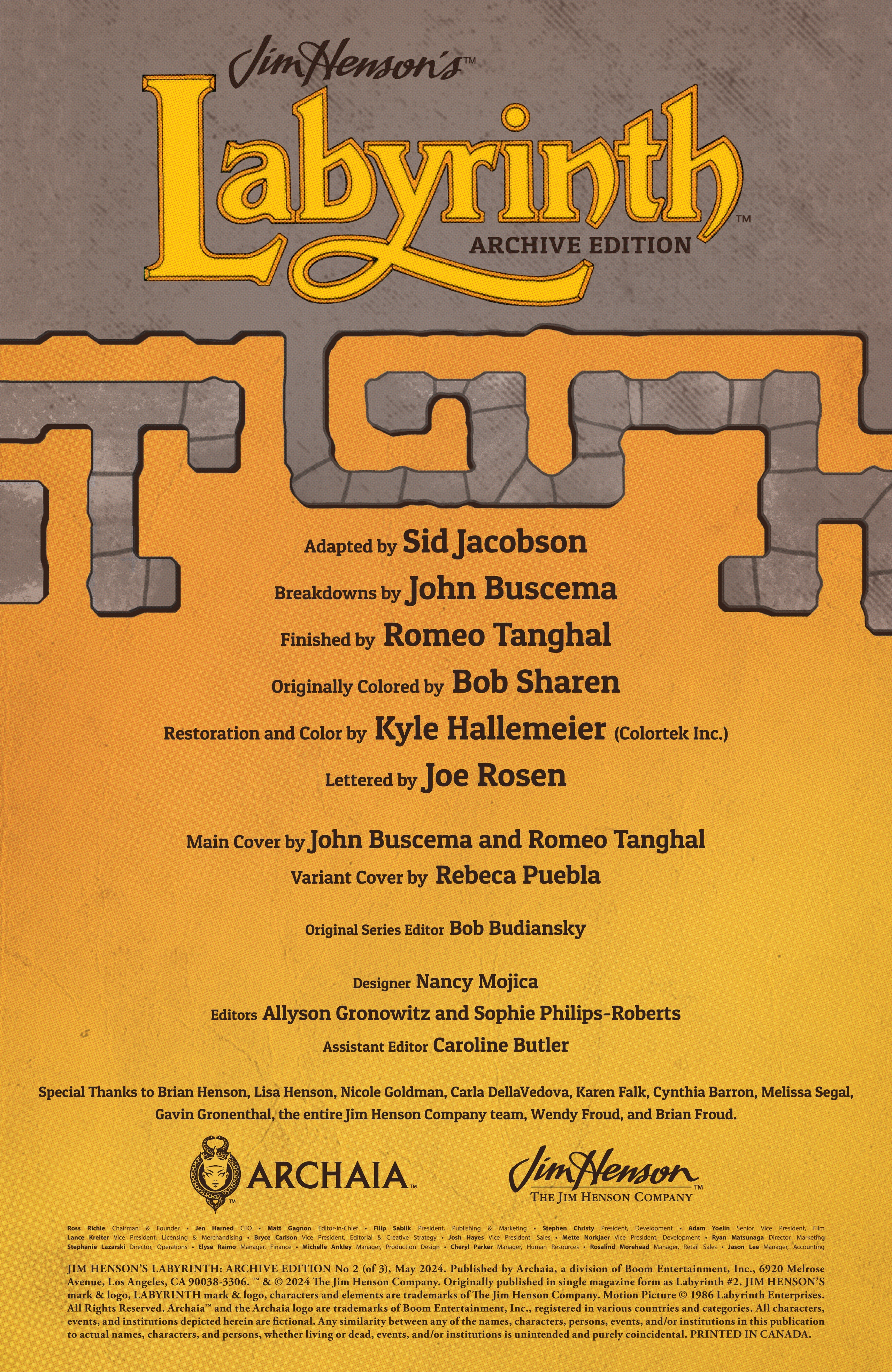 Jim Henson's Labyrinth: Archive Edition (2024-): Chapter 2 - Page 2