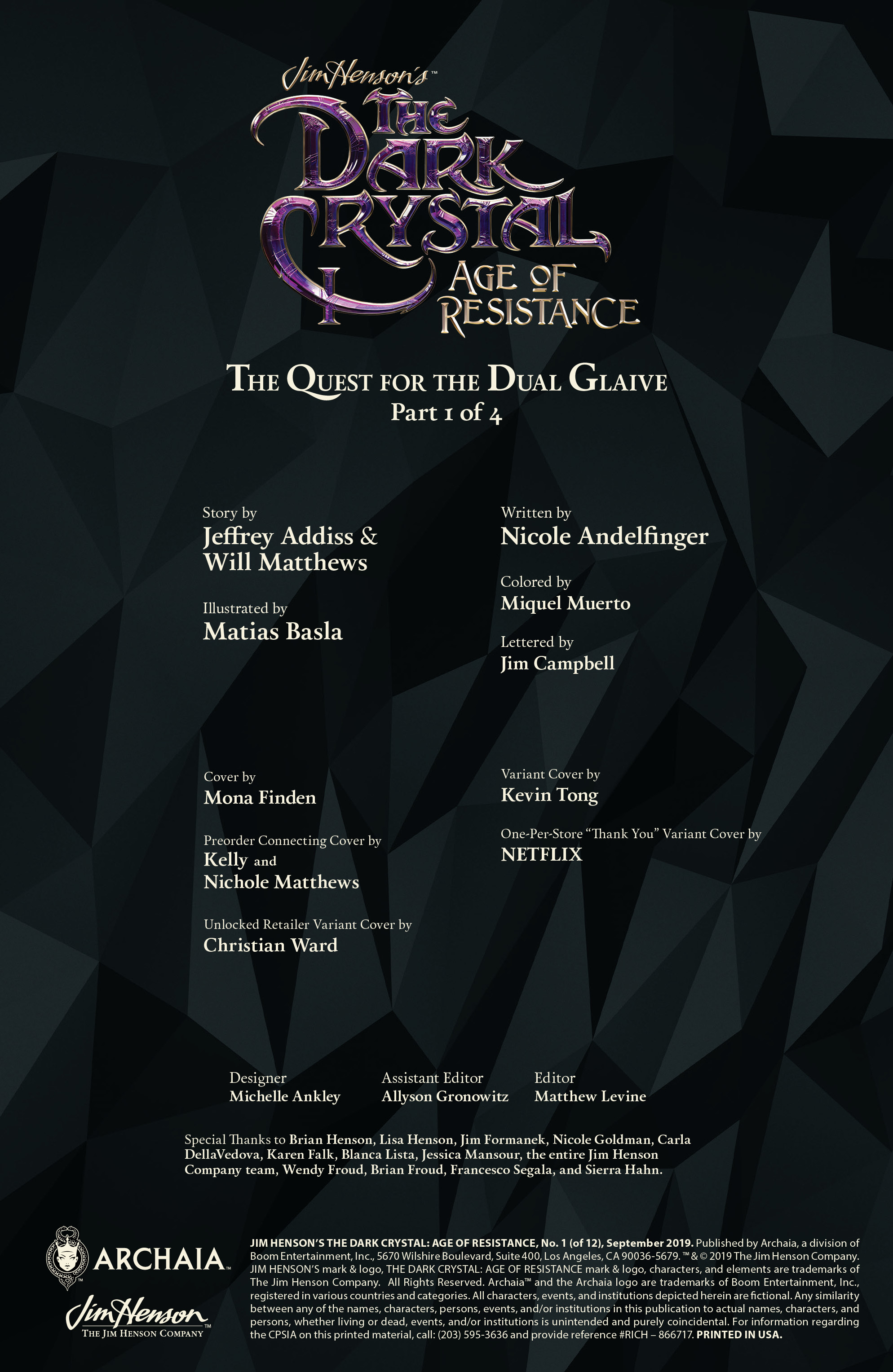 Jim Henson's The Dark Crystal: Age of Resistance (2019-): Chapter 1 - Page 2