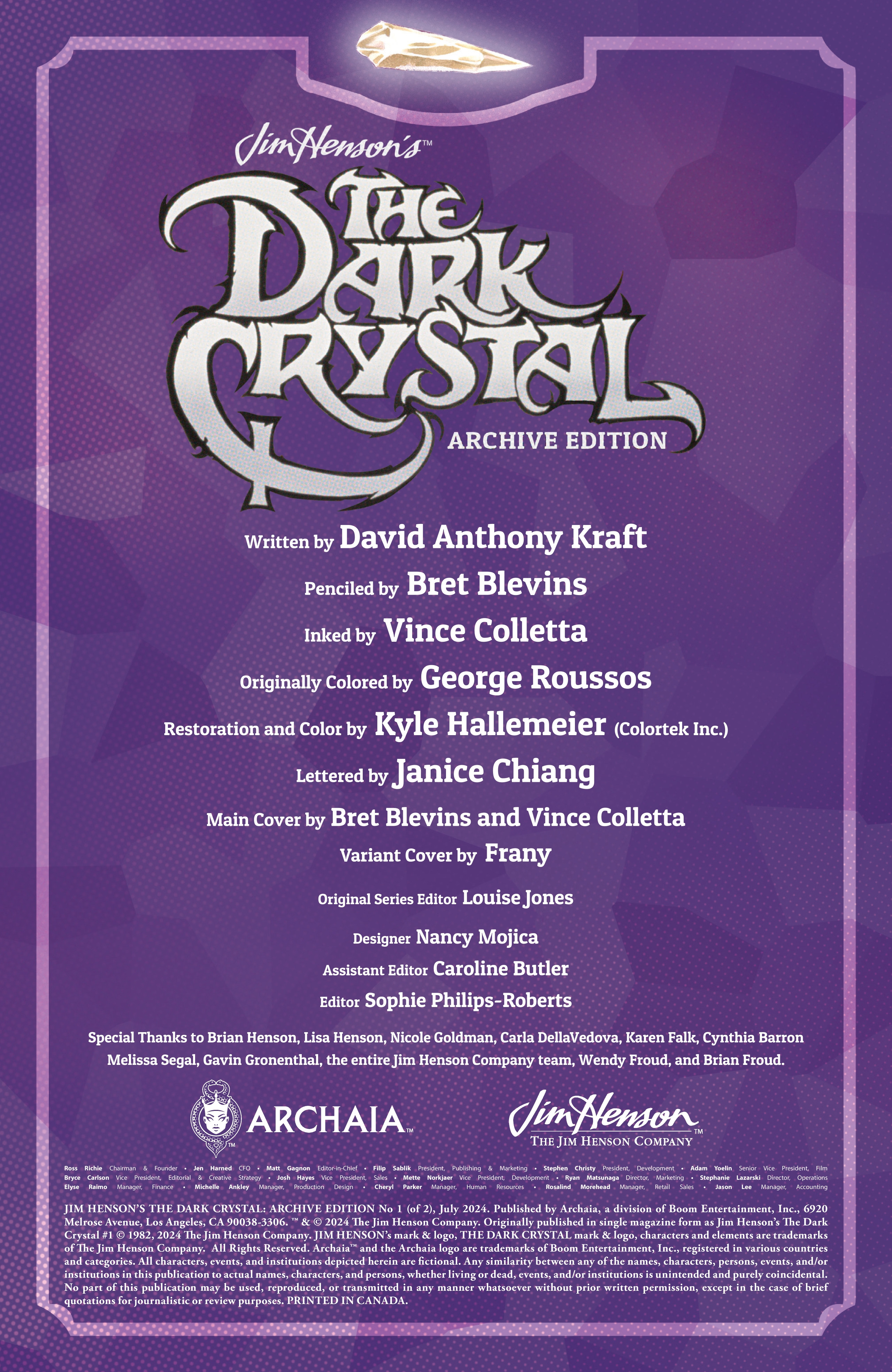 Jim Henson's The Dark Crystal: Archive Edition (2024-): Chapter 1 - Page 2