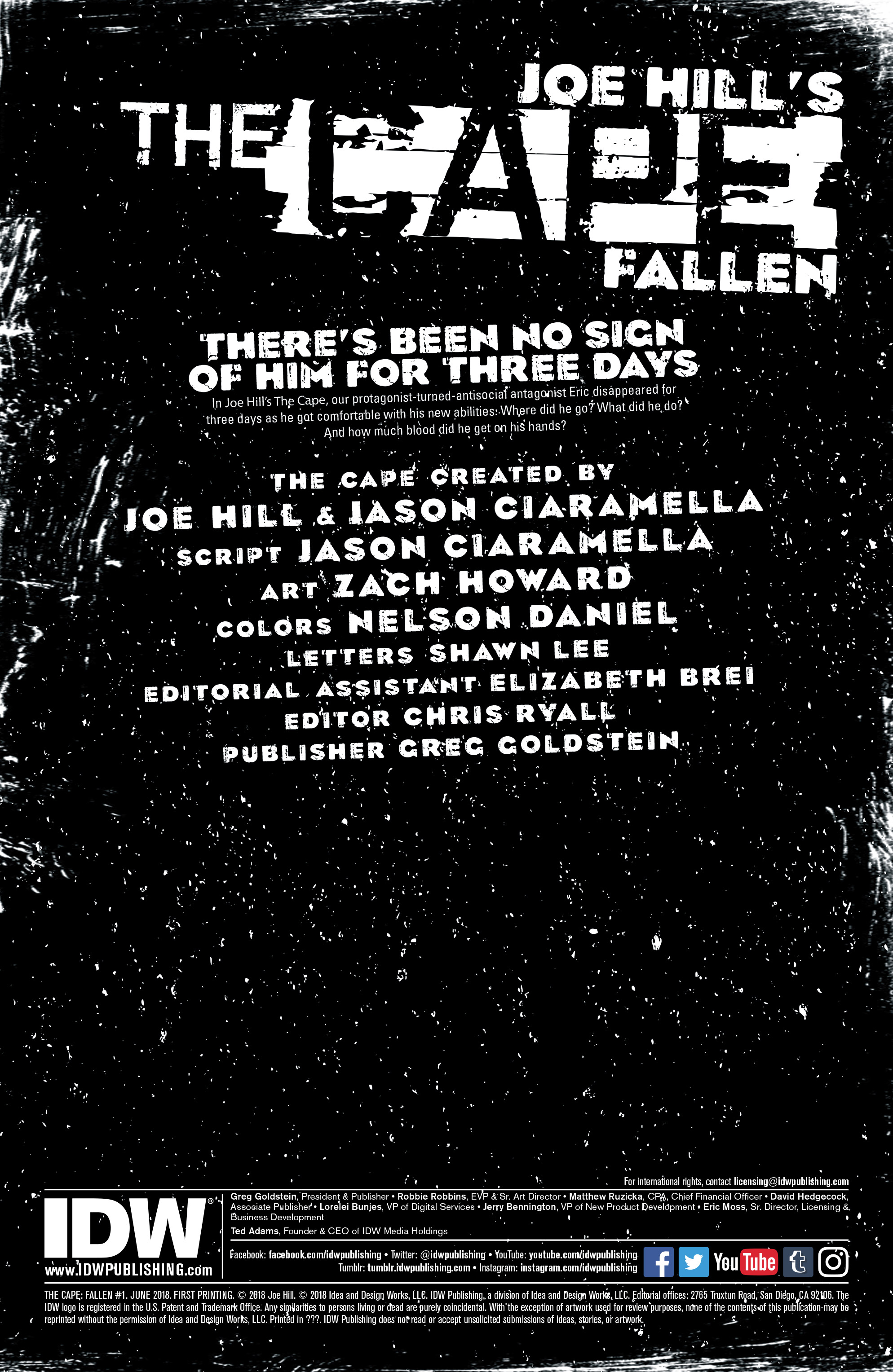 Joe Hill's The Cape: Fallen (2018-): Chapter 1 - Page 2