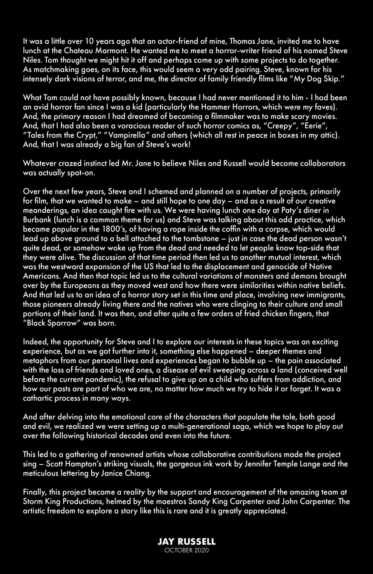 John Carpenter's Night Terrors: Black Sparrow (2021): Chapter TP - Page 5