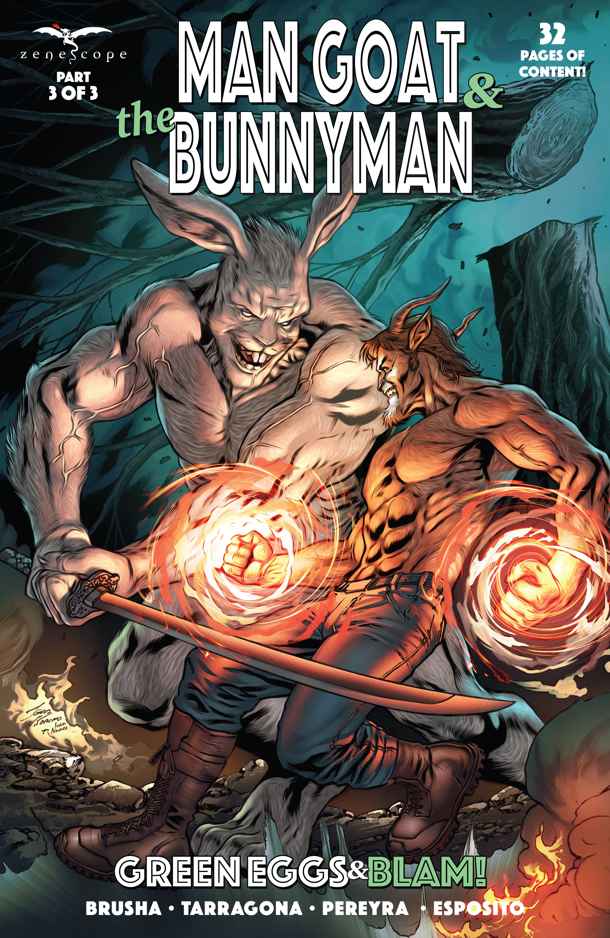 Man Goat and the Bunnyman: Green Eggs & Blam! (2022): Chapter 3 - Page 1