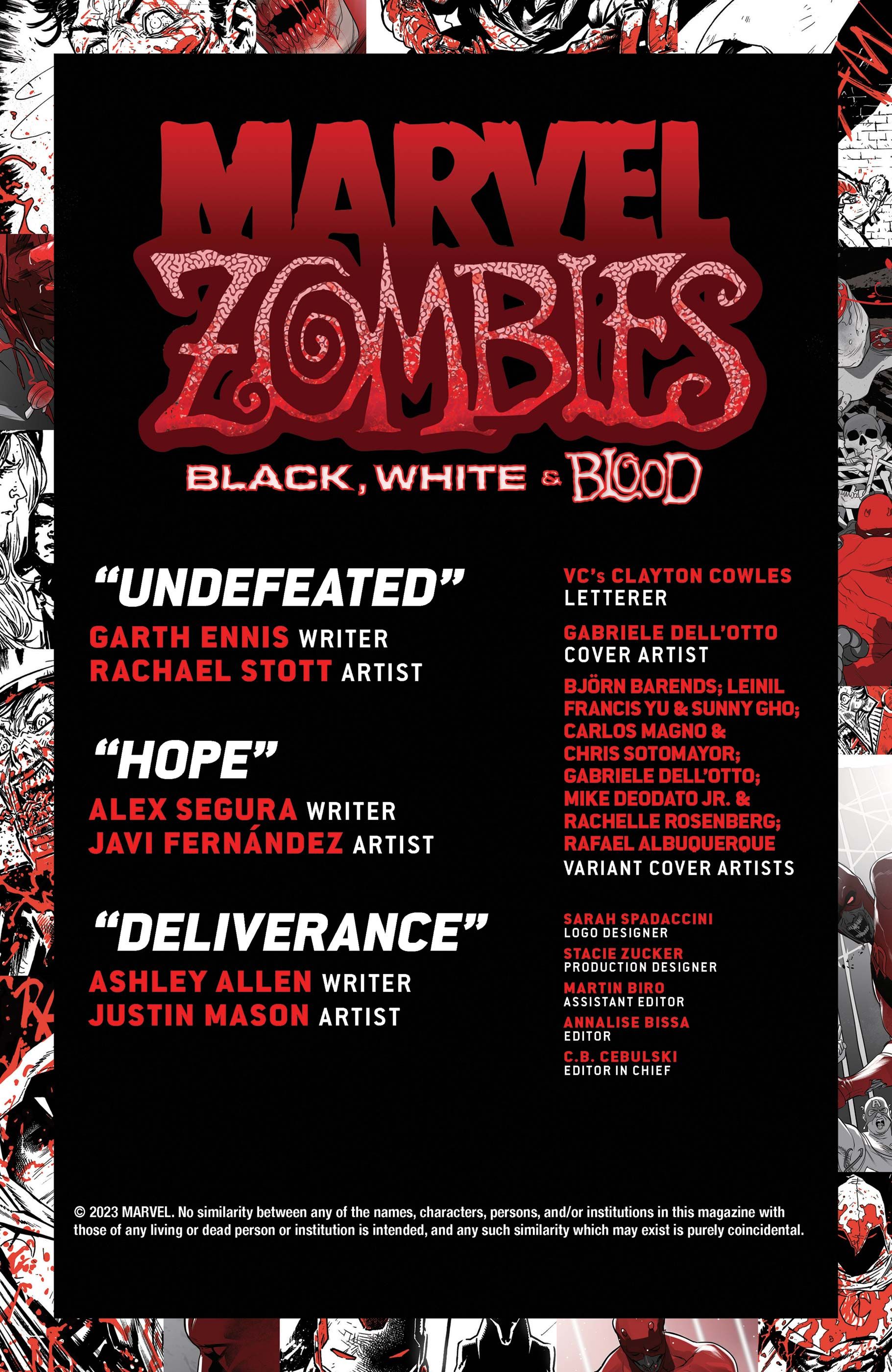 Marvel Zombies: Black, White & Blood (2023-): Chapter 1 - Page 2