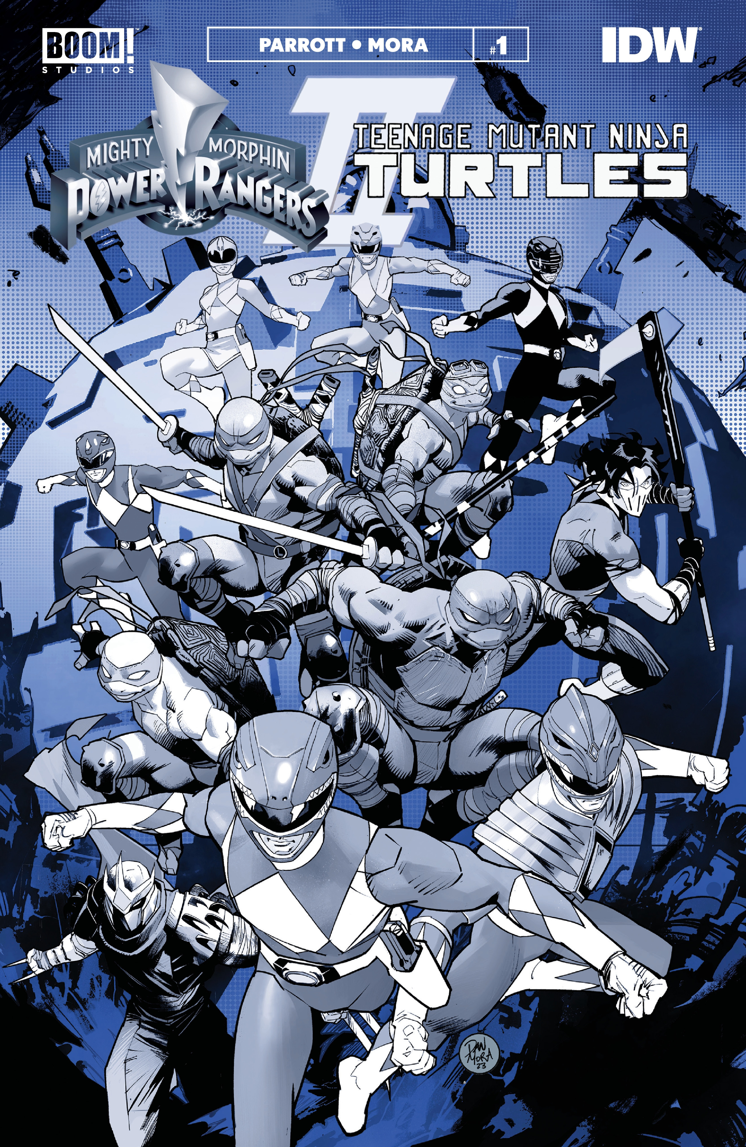 Mighty Morphin Power Rangers / Teenage Mutant Ninja Turtles II  (2022-): Chapter bw1 - Page 1