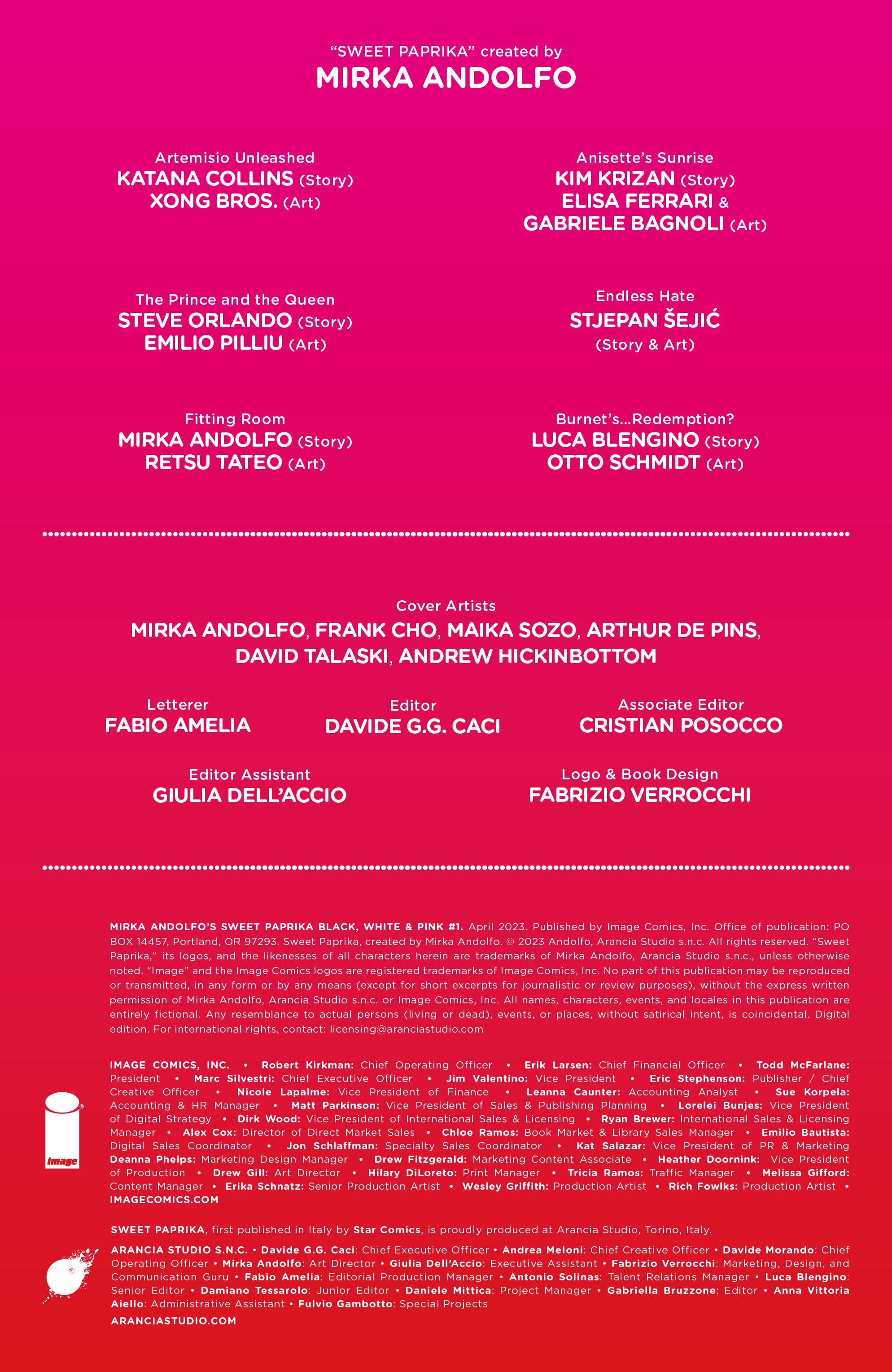 Mirka Andolfo's Sweet Paprika: Black, White, & Pink (2023-): Chapter 1 - Page 2