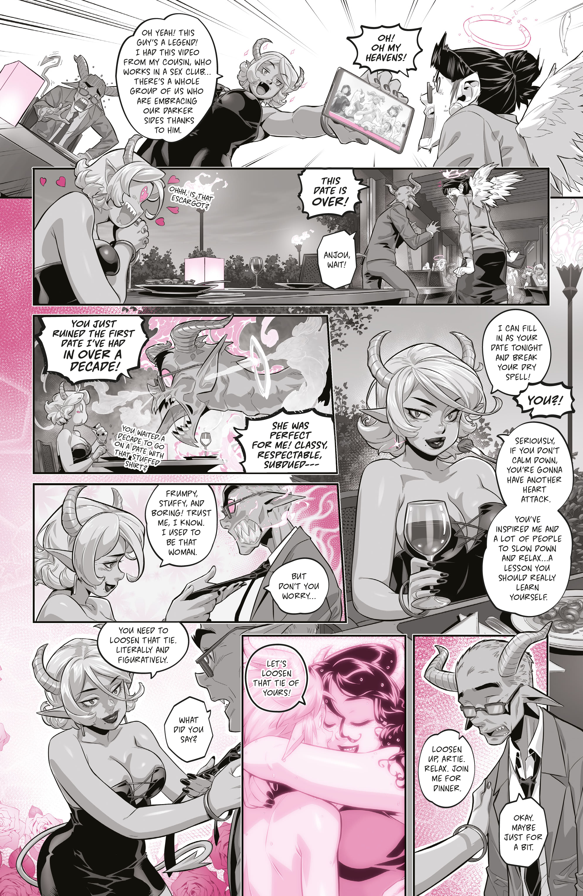 Mirka Andolfo's Sweet Paprika: Black, White, & Pink (2023-): Chapter 1 - Page 7
