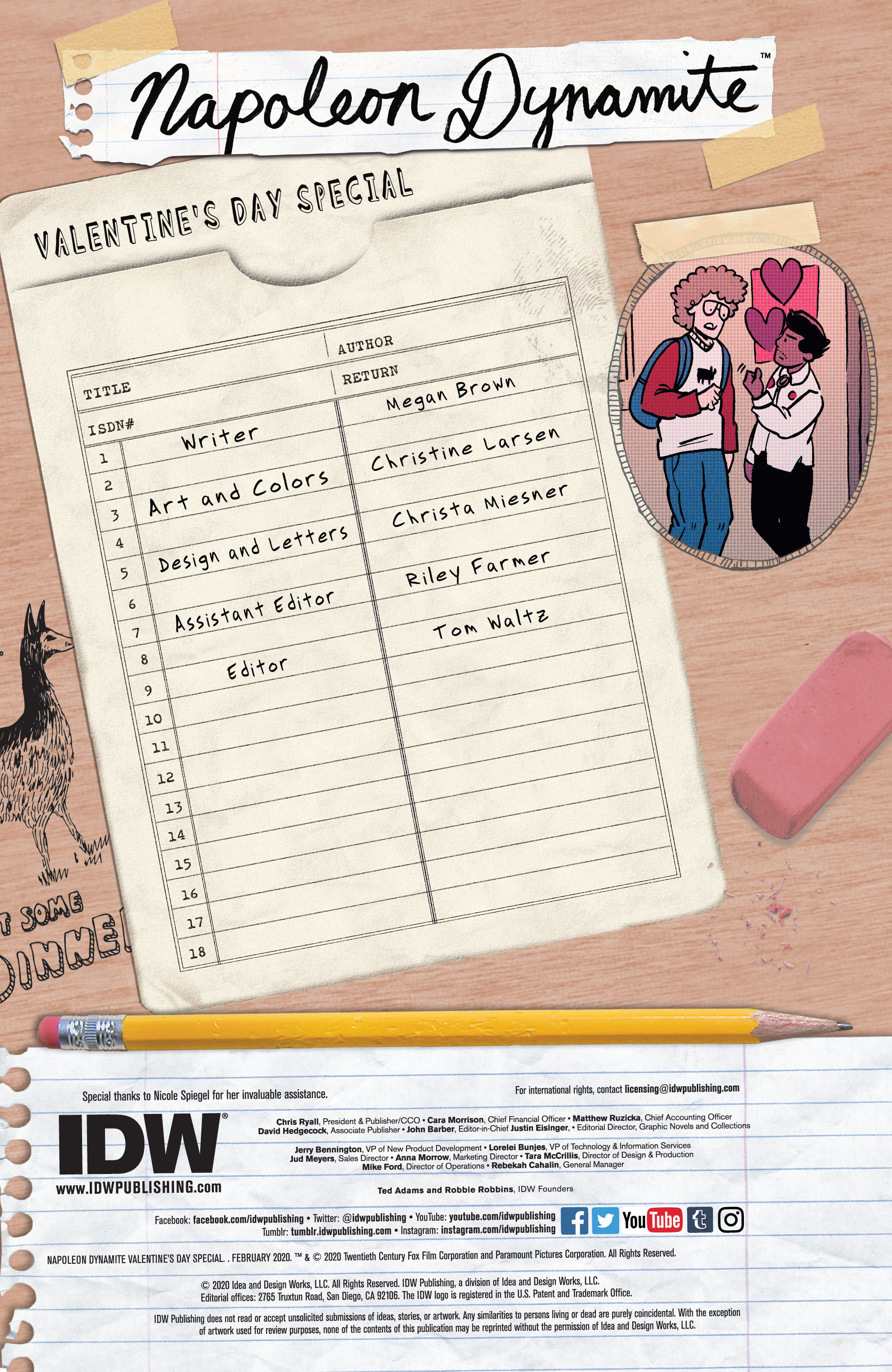 Napoleon Dynamite: Valentine’s Day Special (2020): Chapter 1 - Page 2
