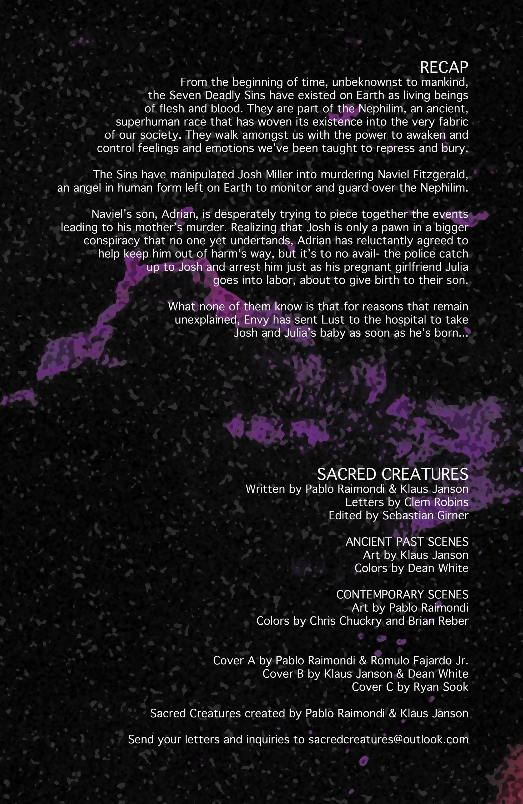 Sacred Creatures (2017): Chapter 4 - Page 3