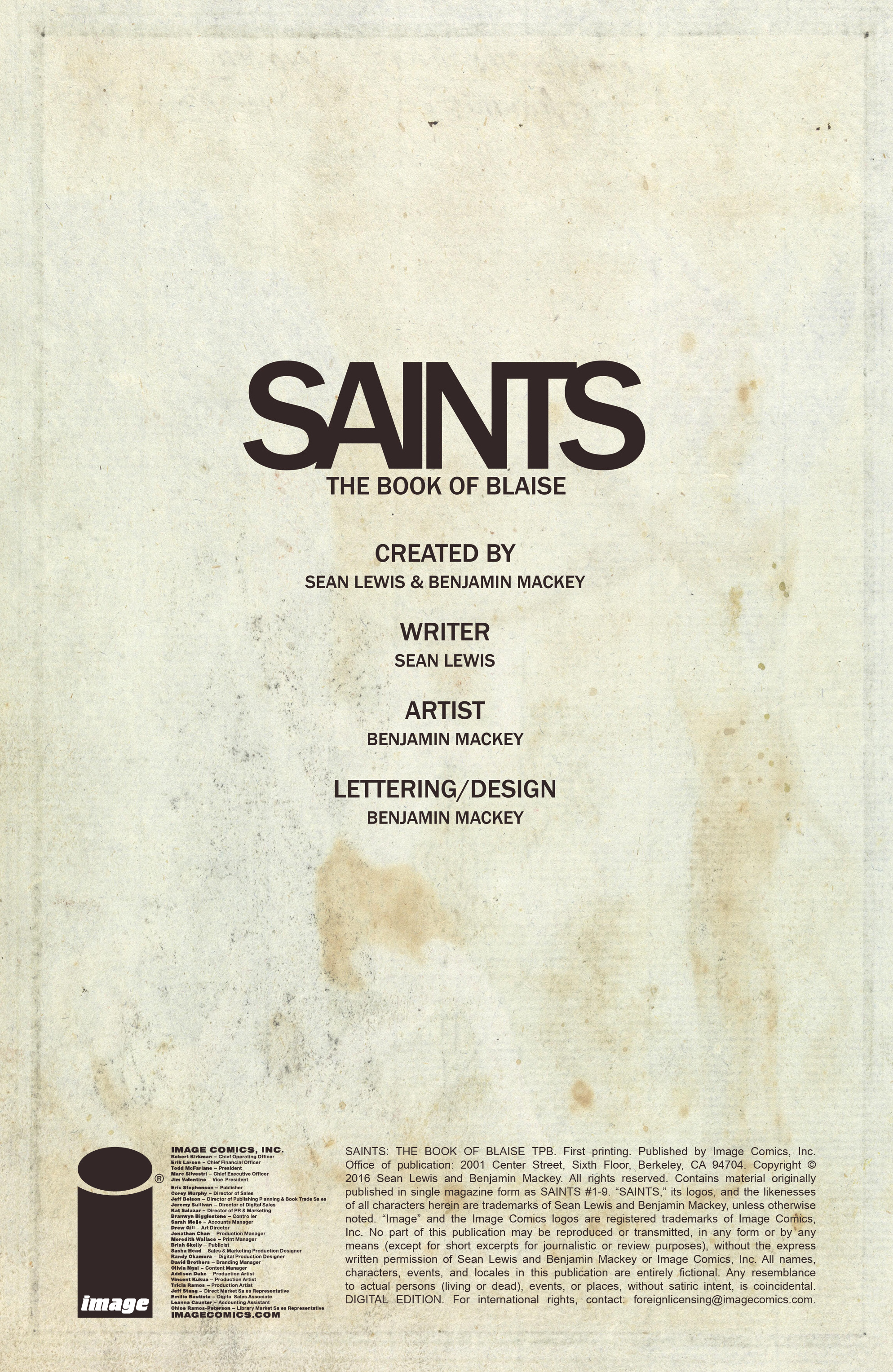 Saints: The Book Of Blaise (2016): Chapter 1 - Page 5