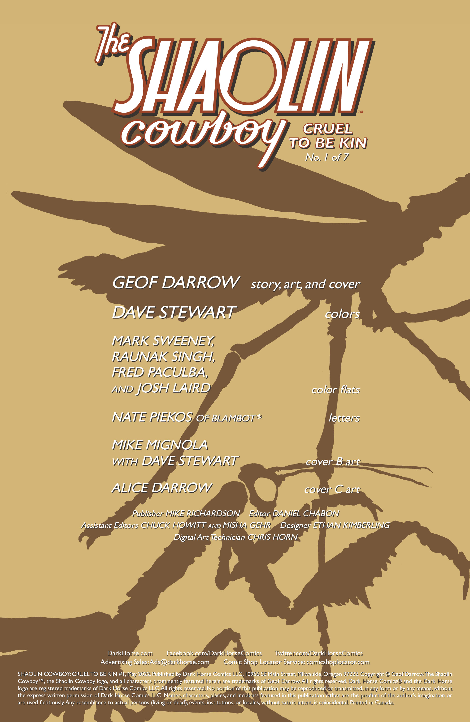 Shaolin Cowboy: Cruel to Be Kin (2022-): Chapter 1 - Page 2