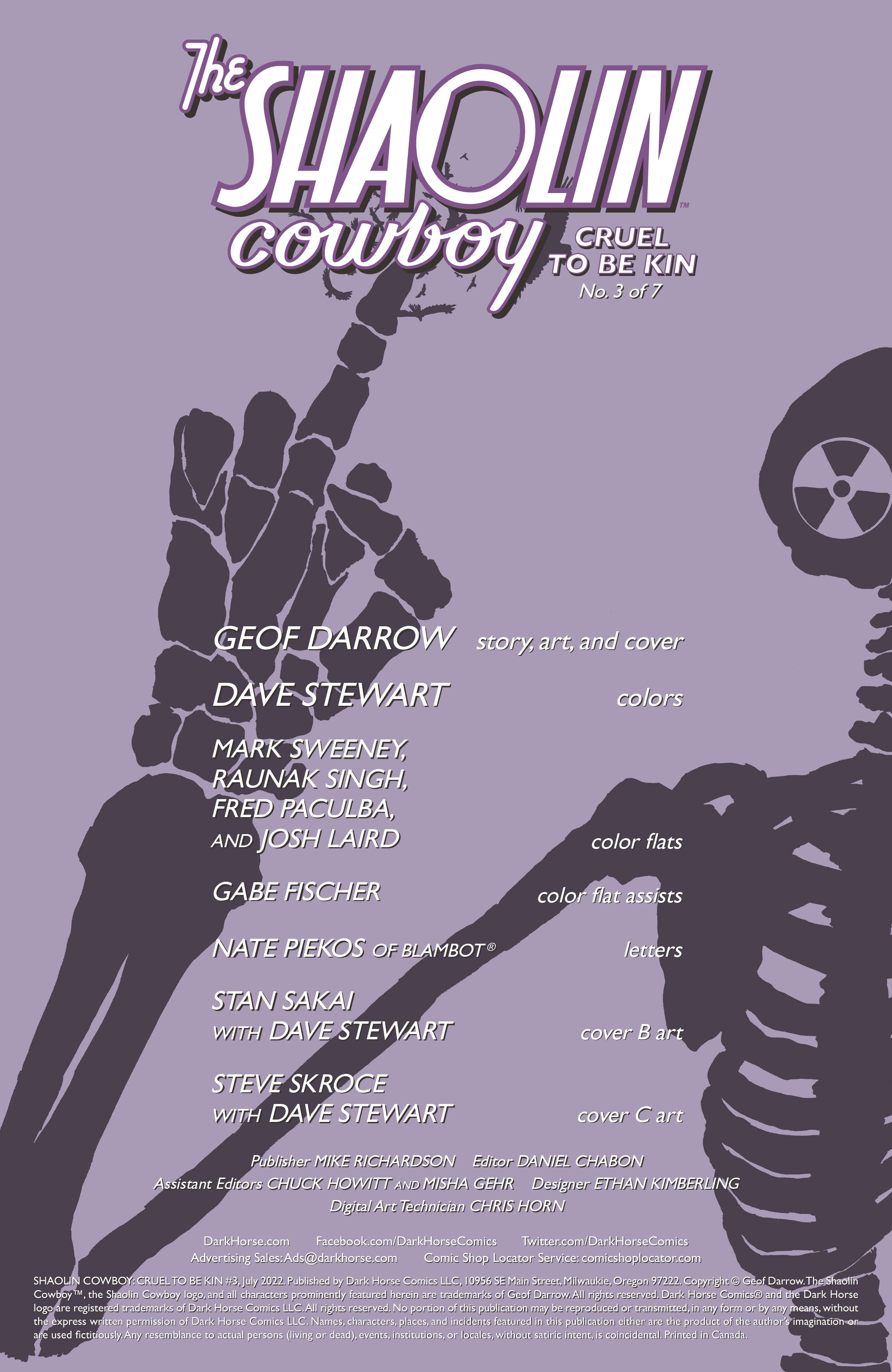 Shaolin Cowboy: Cruel to Be Kin (2022-): Chapter 3 - Page 2