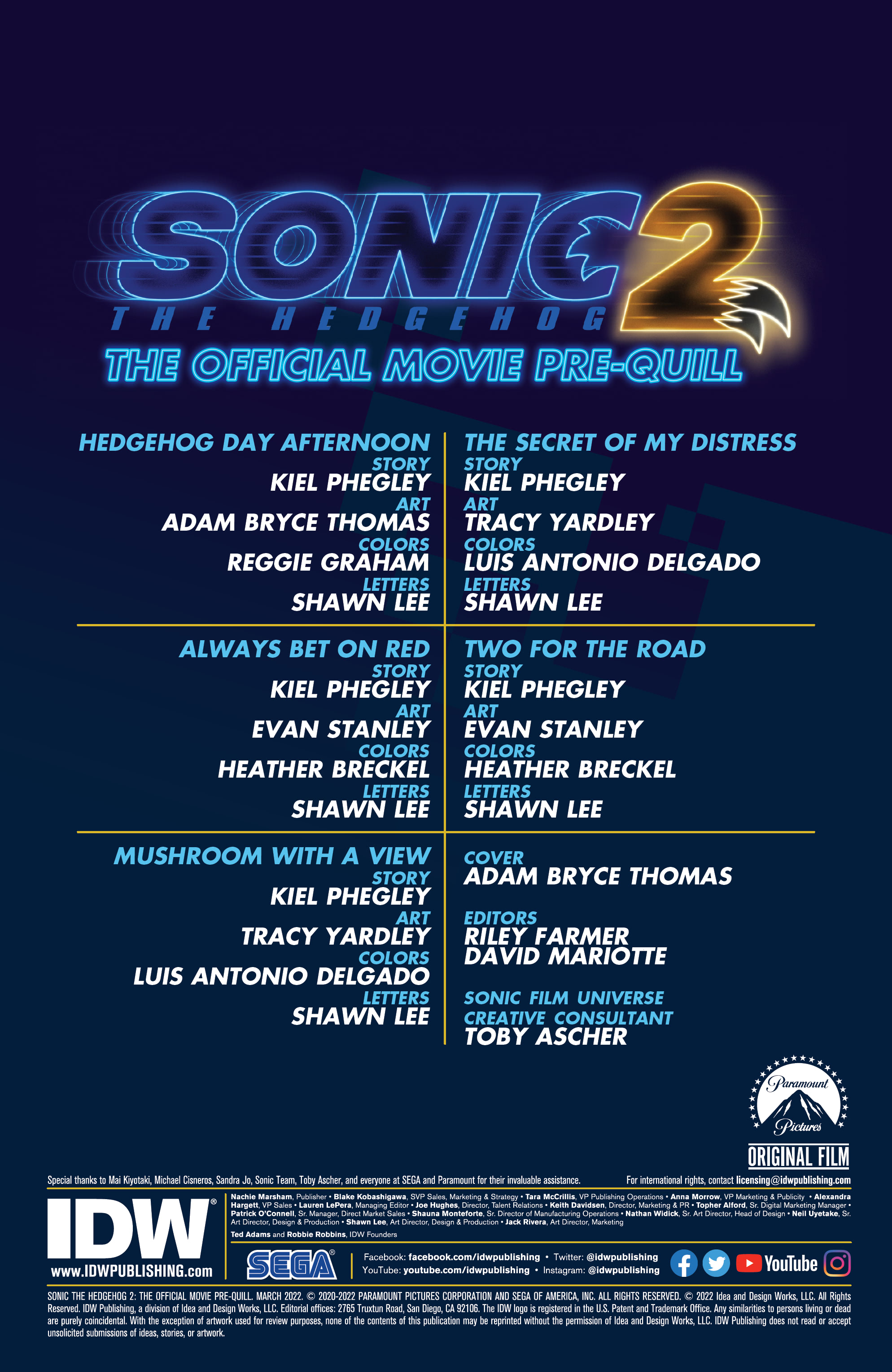 Sonic the Hedgehog 2: The Official Movie Pre-Quill (2022): Chapter 1 - Page 2