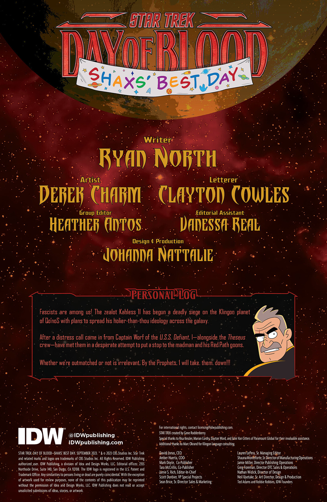 Star Trek: Day of Blood - Shax's Best Day (2023-): Chapter 1 - Page 2