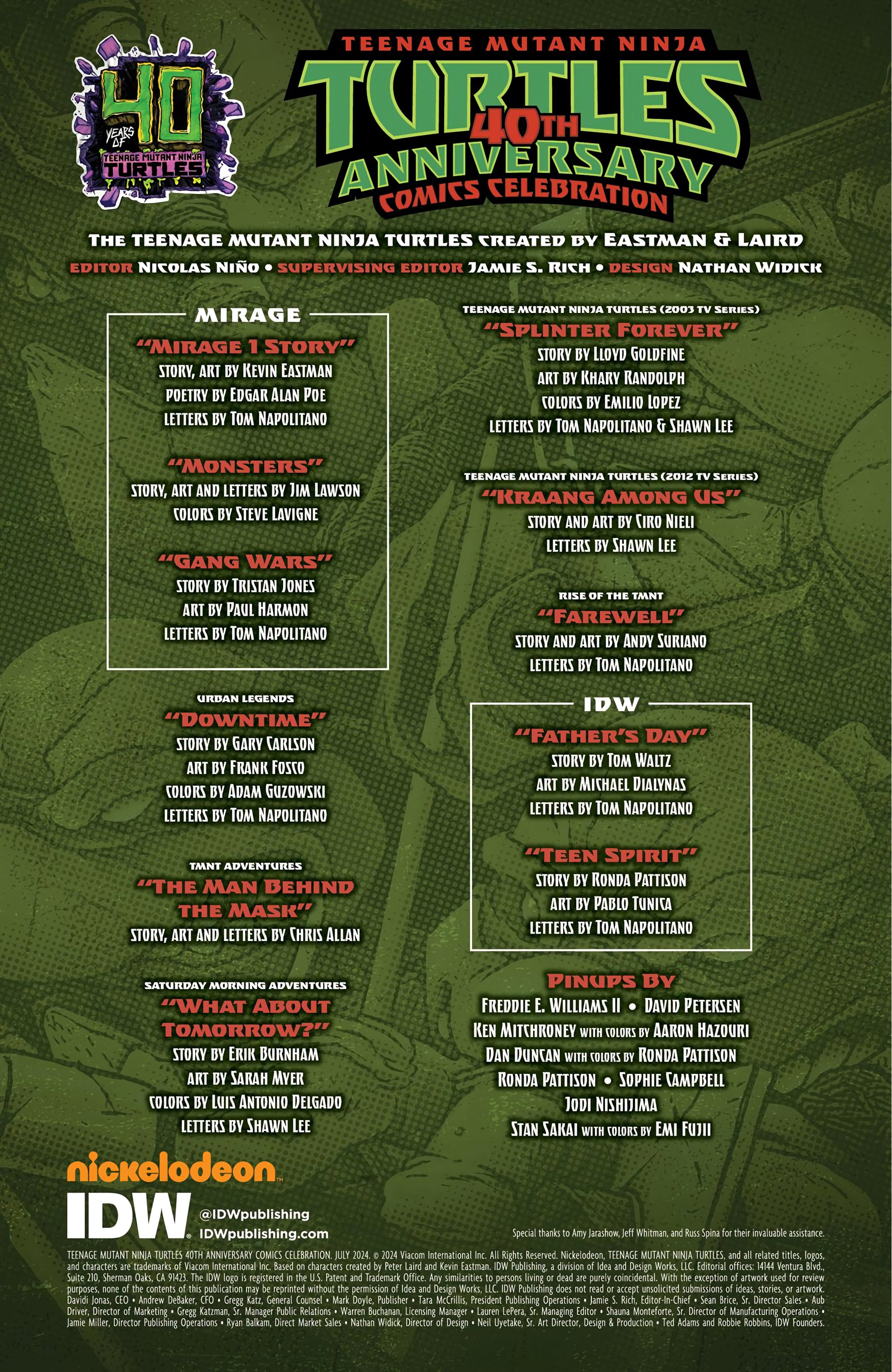 Teenage Mutant Ninja Turtles: 40th Anniversary Comics Celebration (2024-): Chapter 1 - Page 2