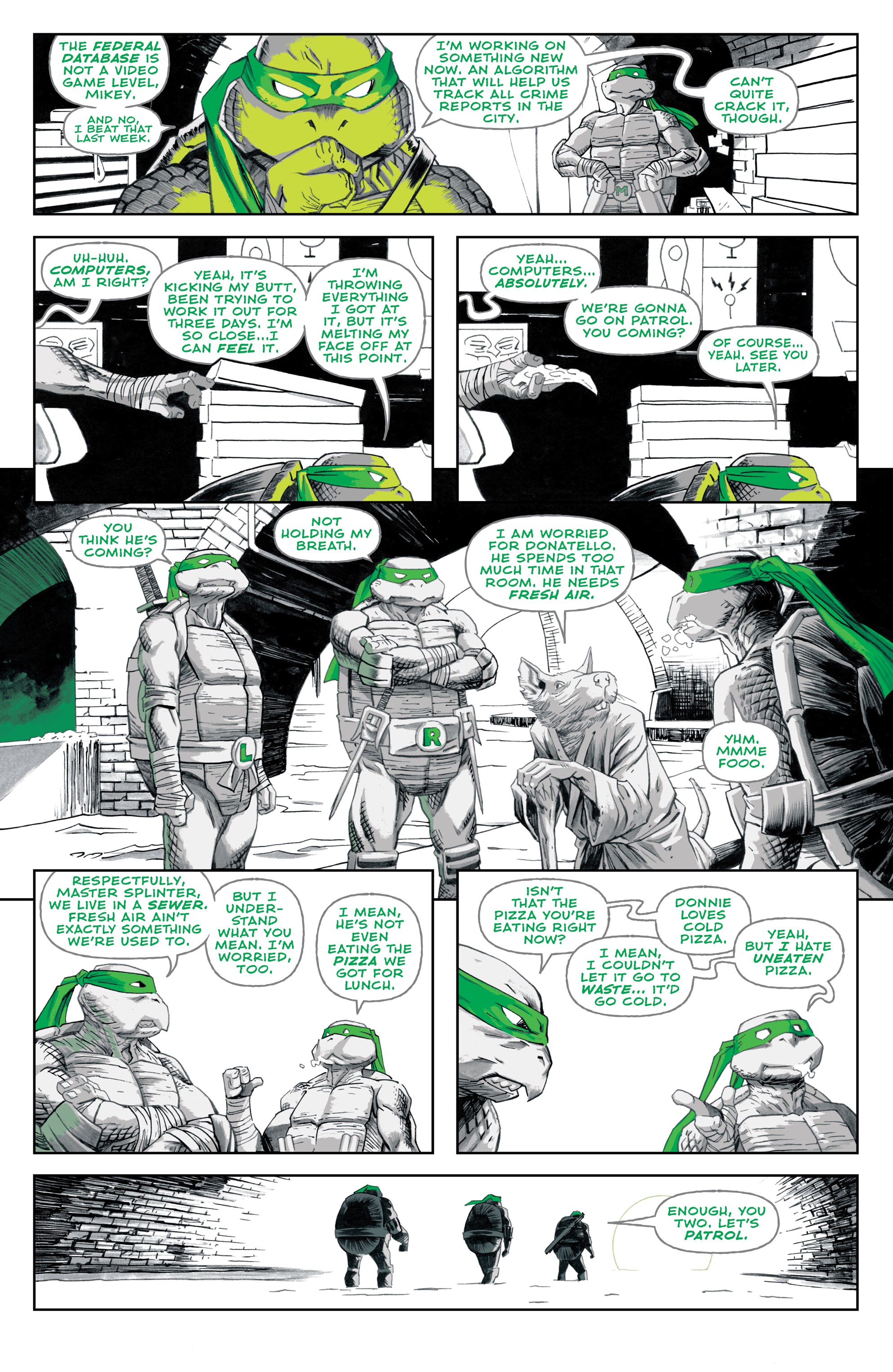Teenage Mutant Ninja Turtles: Black, White, & Green (2024-): Chapter 1 - Page 4