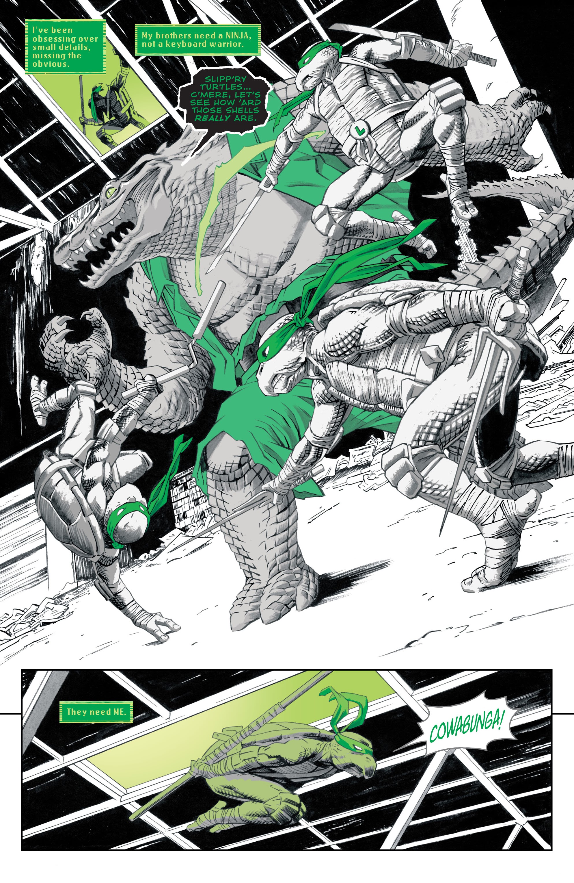 Teenage Mutant Ninja Turtles: Black, White, & Green (2024-): Chapter 1 - Page 7