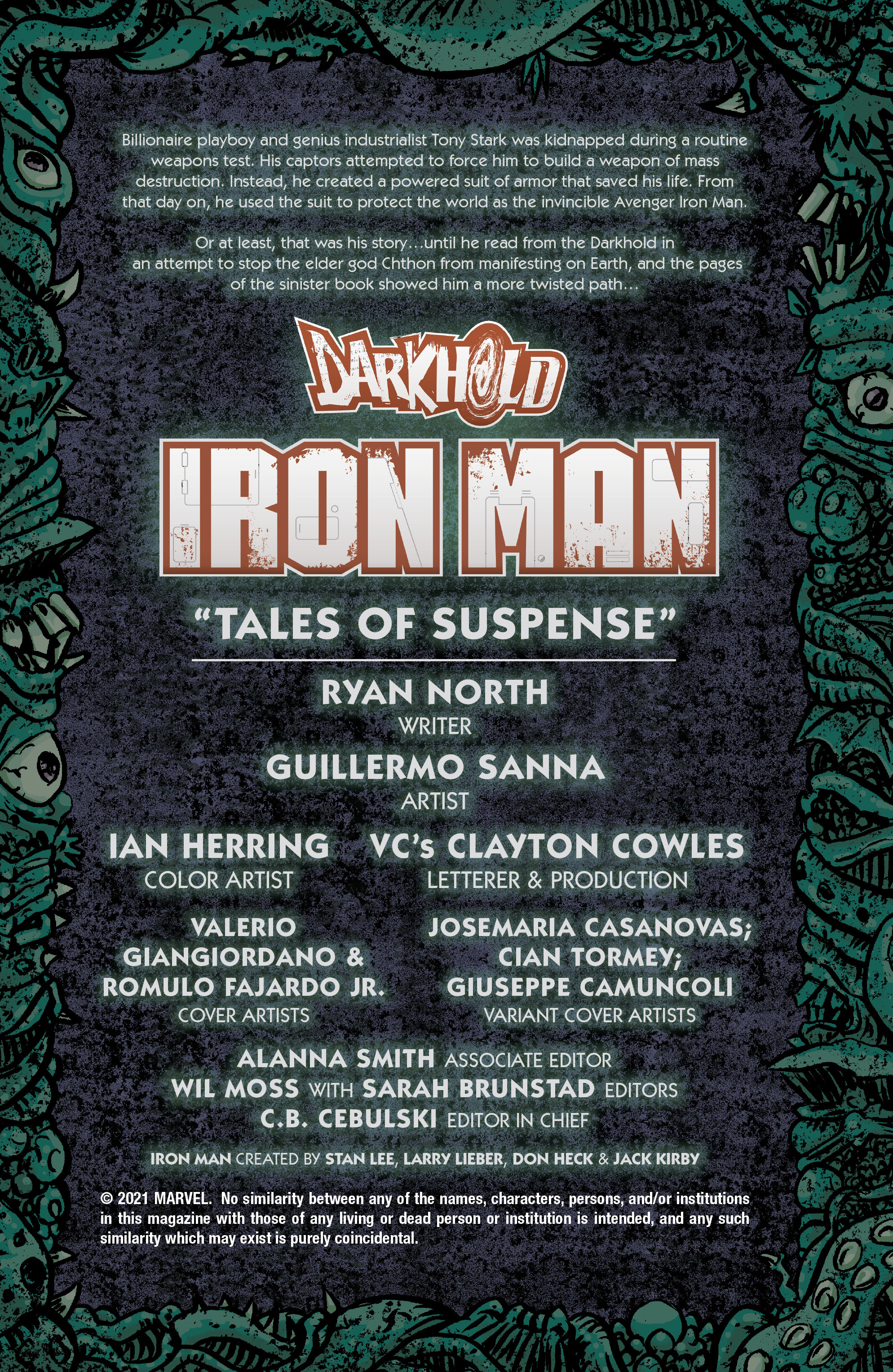 The Darkhold: Iron Man (2021): Chapter 1 - Page 2