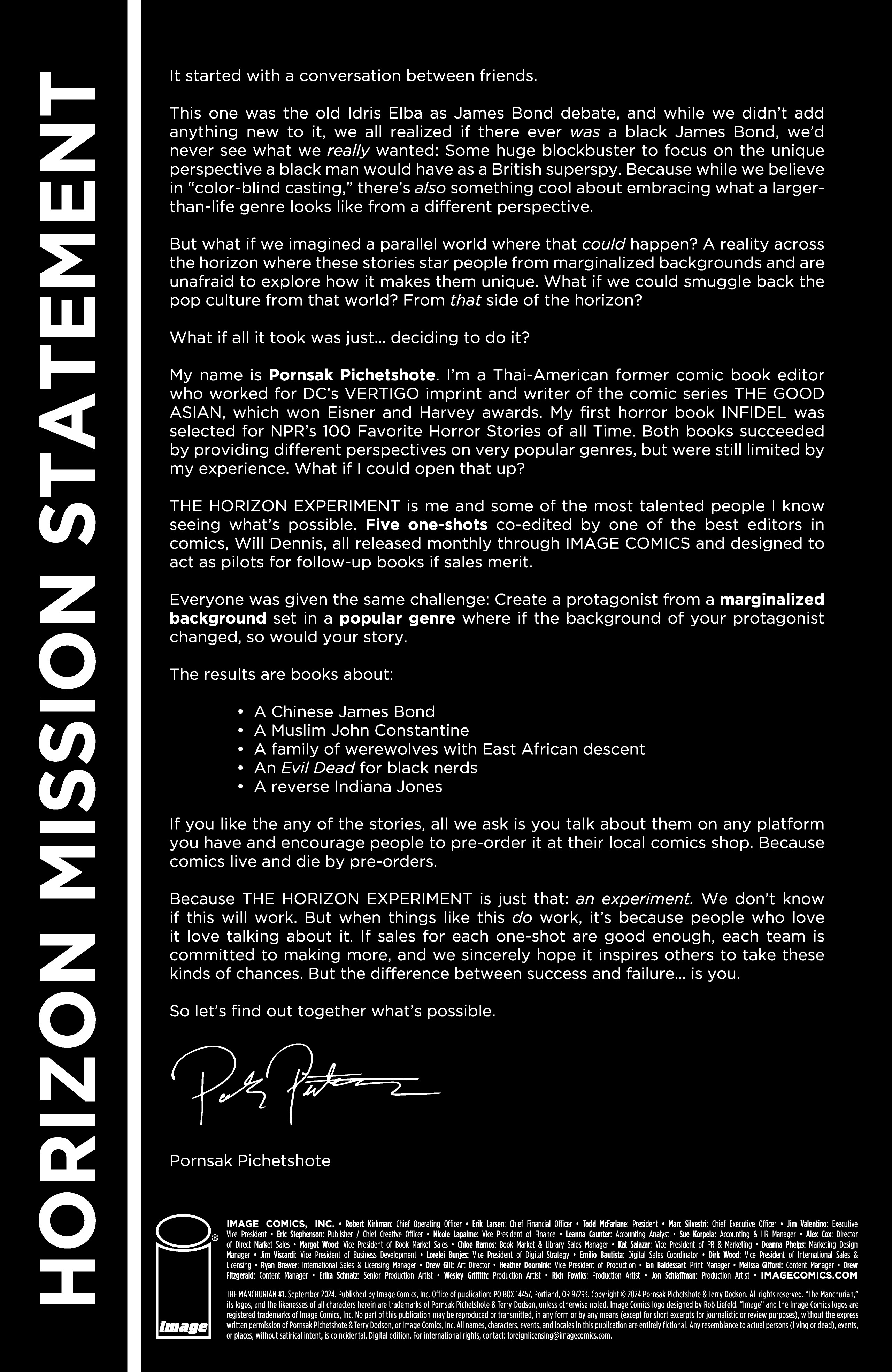 The Horizon Experiment: The Manchurian (2024-): Chapter 1 - Page 2