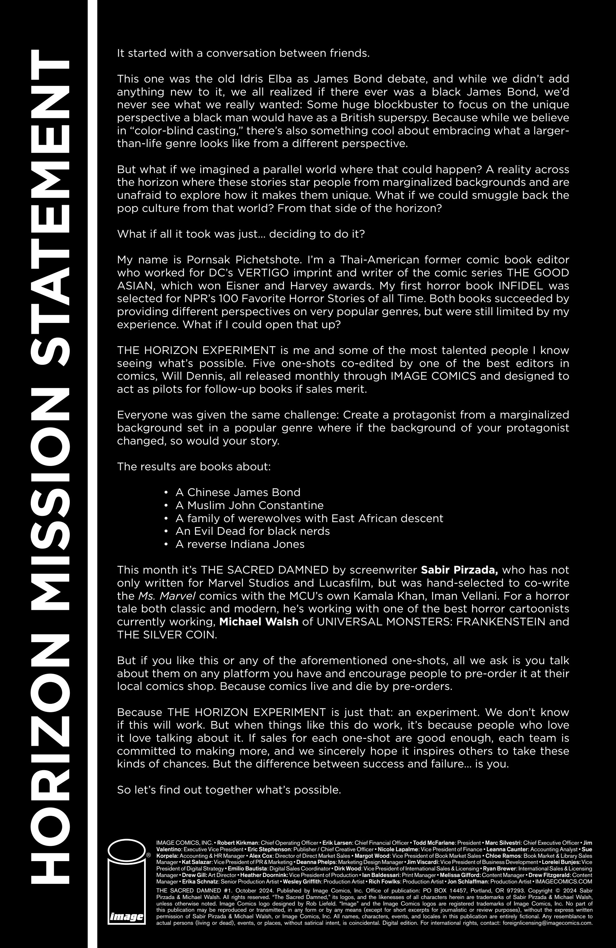 The Horizon Experiment: The Sacred Damned (2024-): Chapter 1 - Page 2