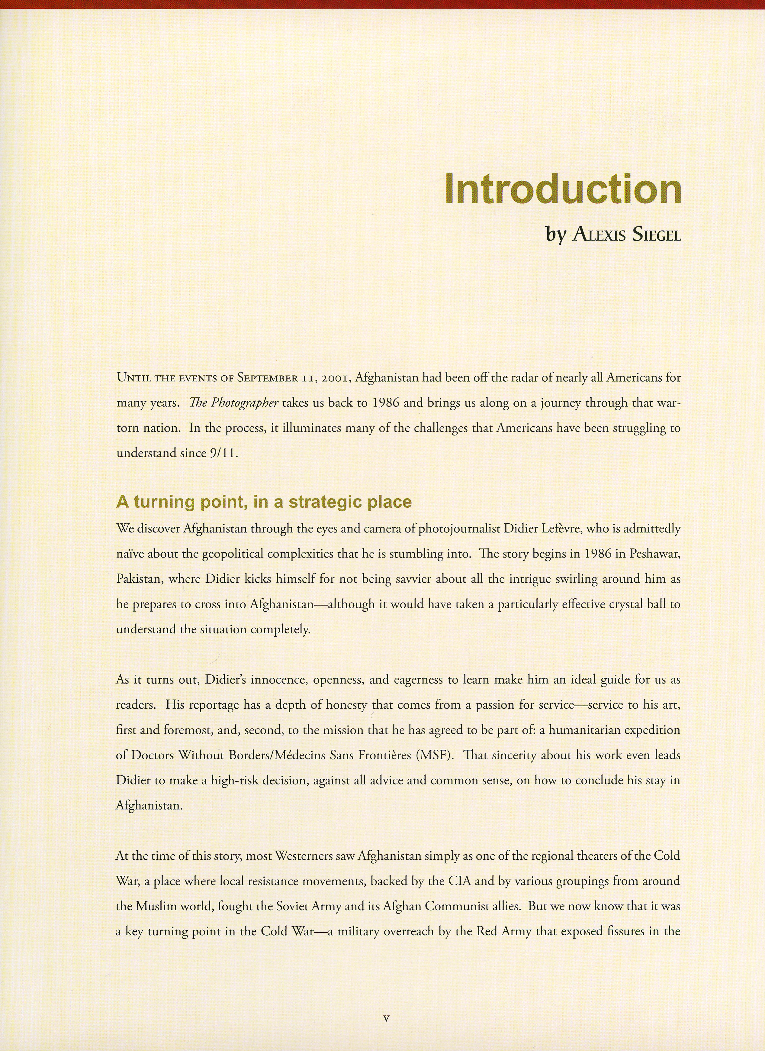 The Photographer: Into War-torn Afghanistan with Doctors Without Borders (2009): Chapter 1 - Page 7
