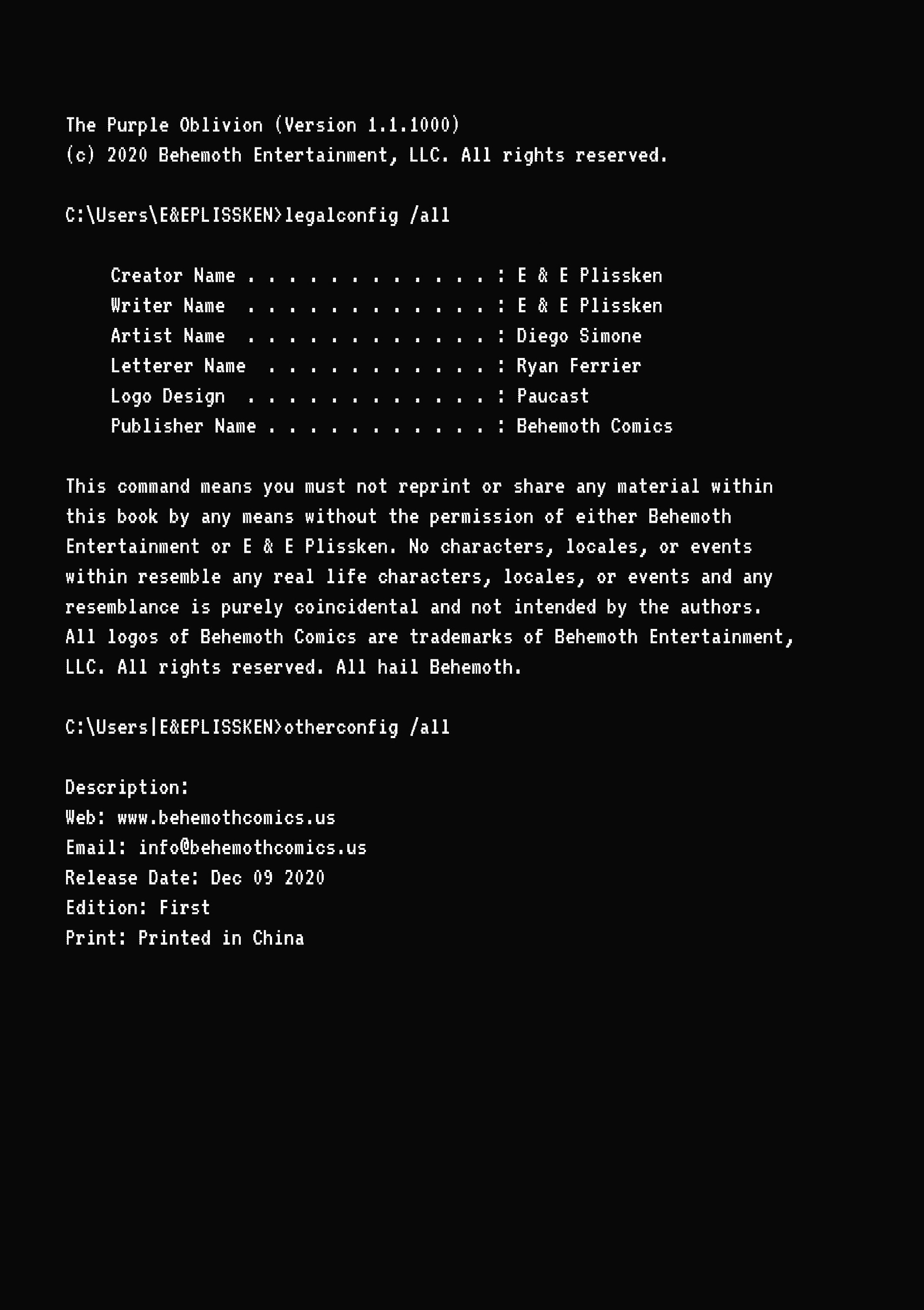 The Purple Oblivion (2020): Chapter 1 - Page 3