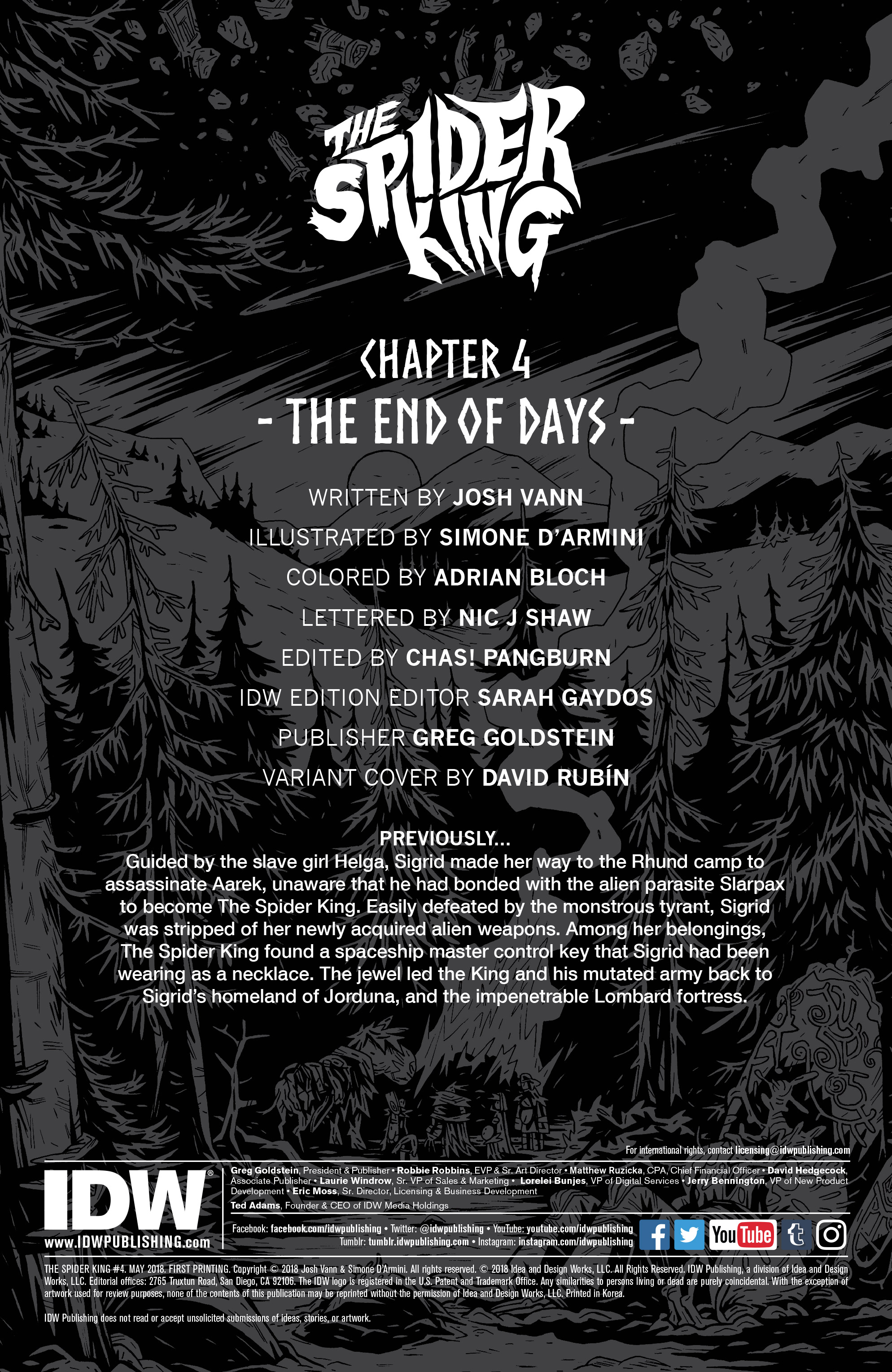 The Spider King (2018): Chapter 4 - Page 2