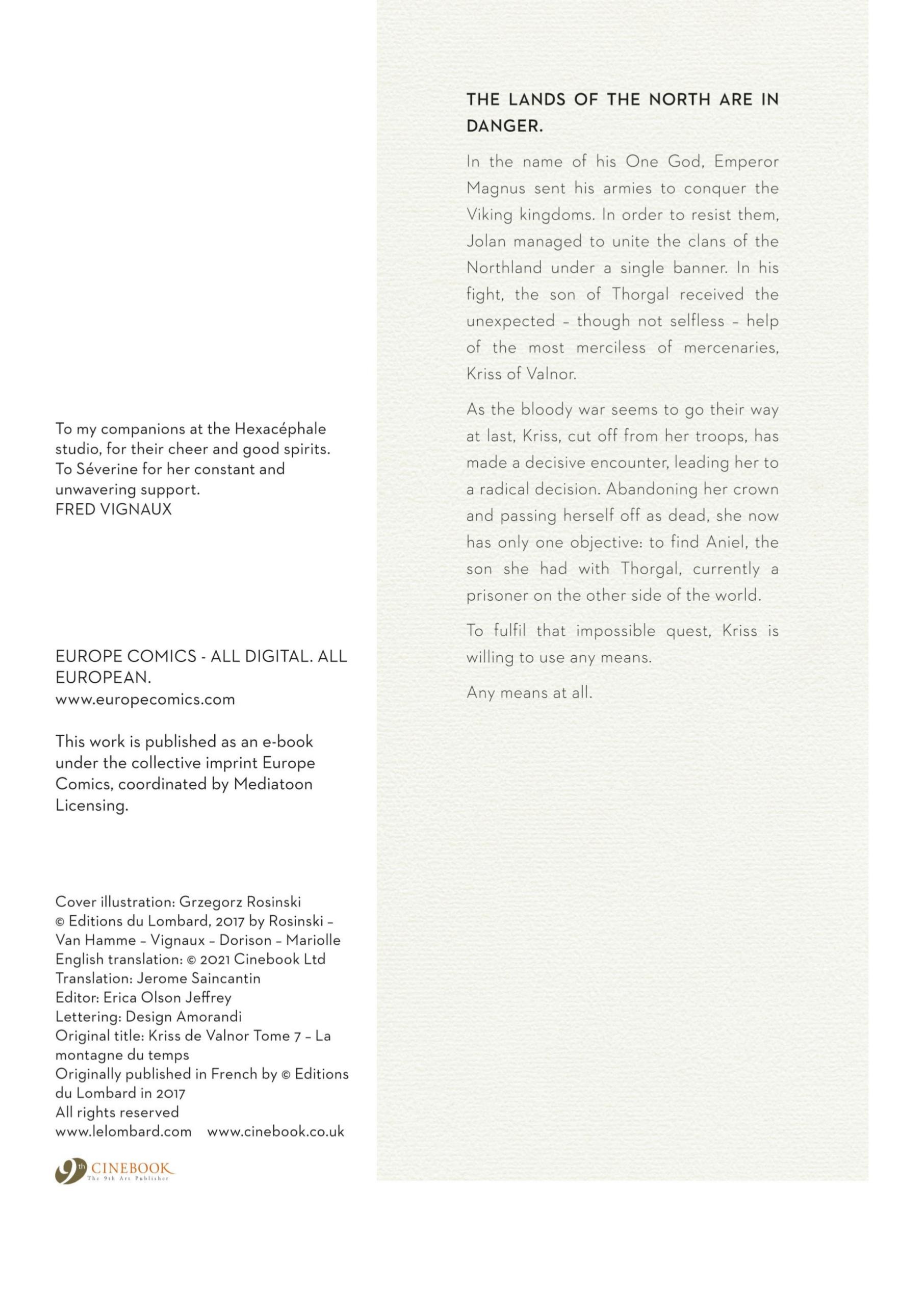 Thorgal: Kriss of Valnor (2020-): Chapter 7 - Page 4