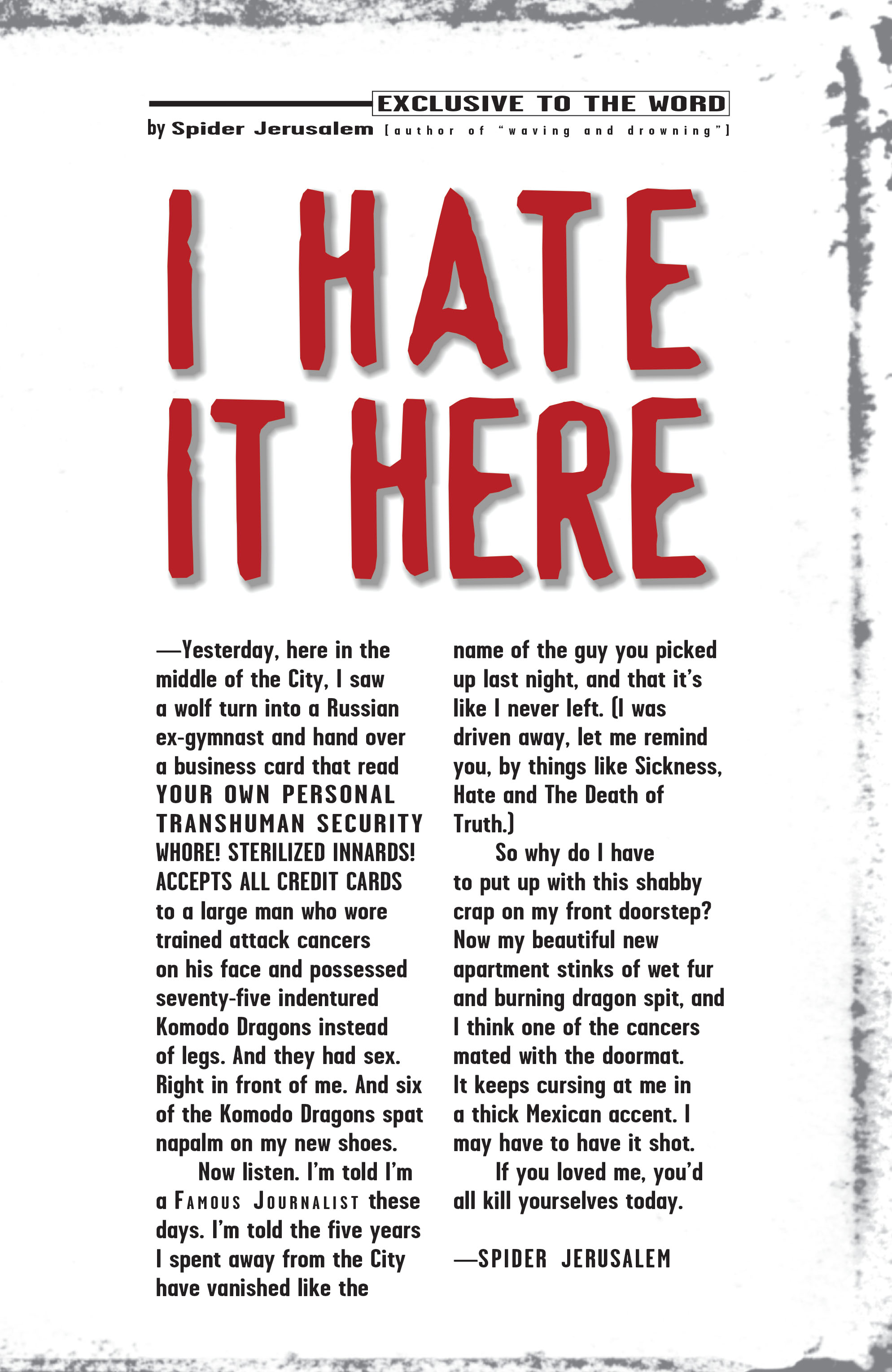 Transmetropolitan Omnibus (2019-2021): Chapter Book1 - Page 8