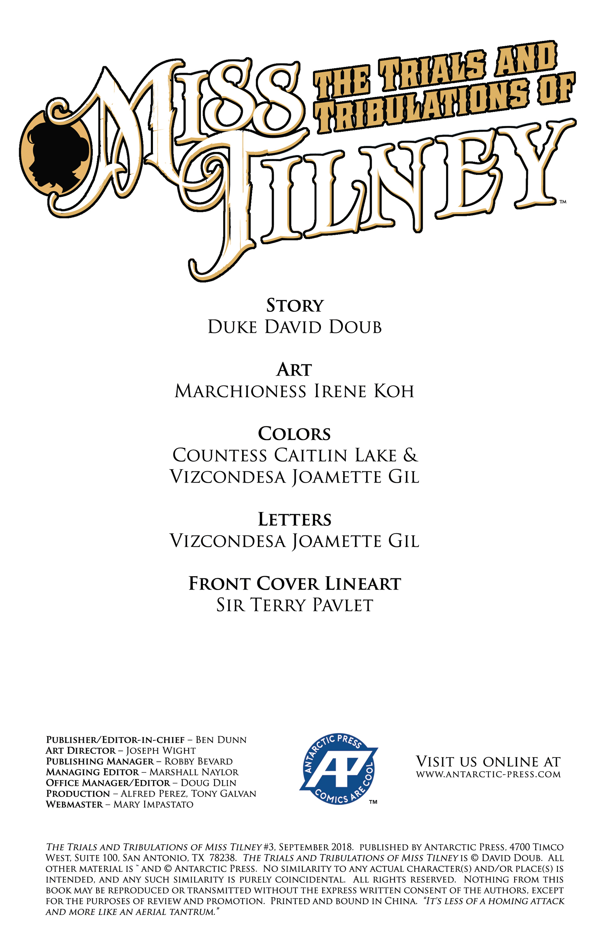 Trials And Tribulations Of Miss Tilney (2018-): Chapter 3 - Page 2