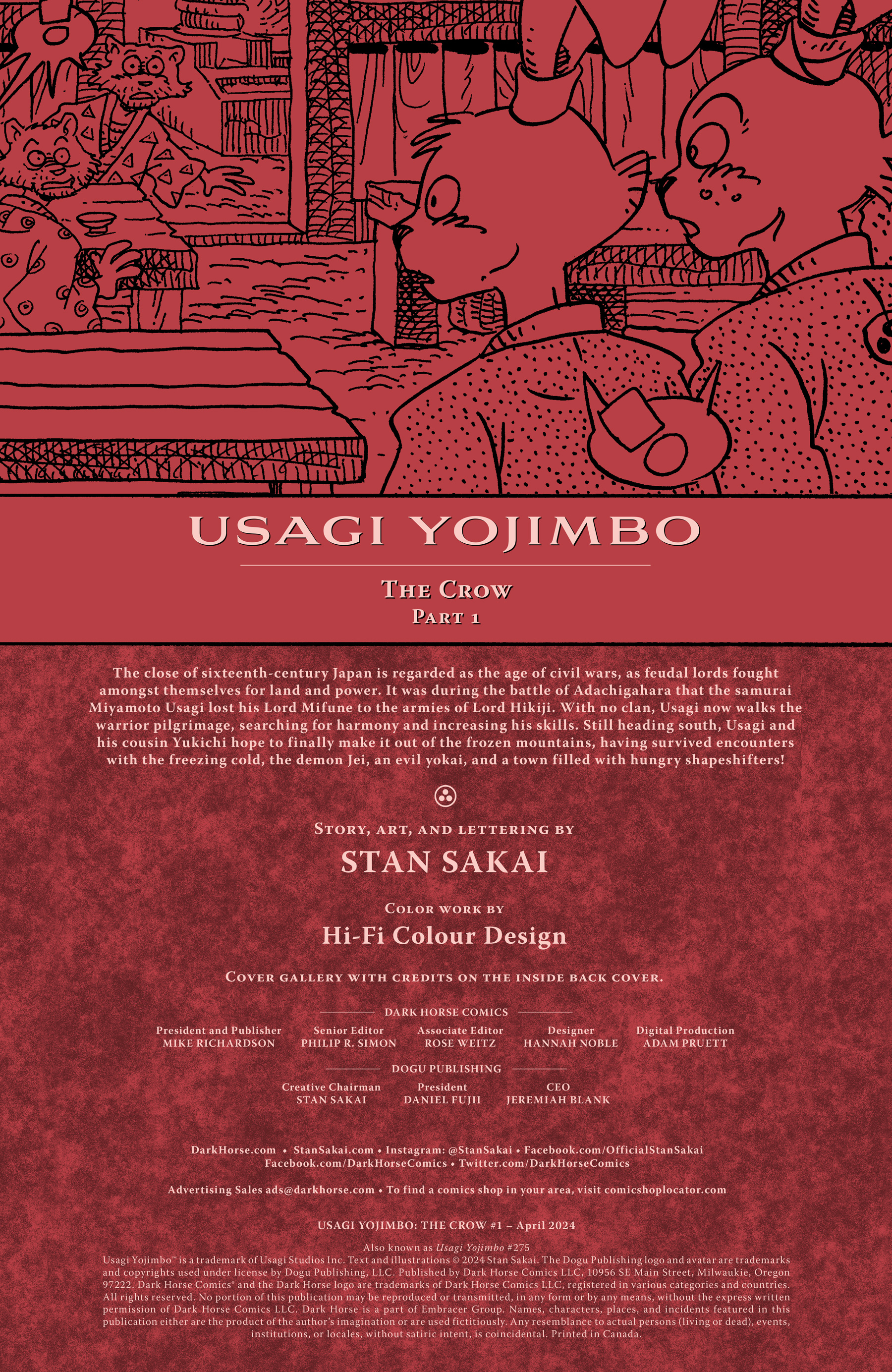 Usagi Yojimbo: The Crow (2024-): Chapter 1 - Page 2