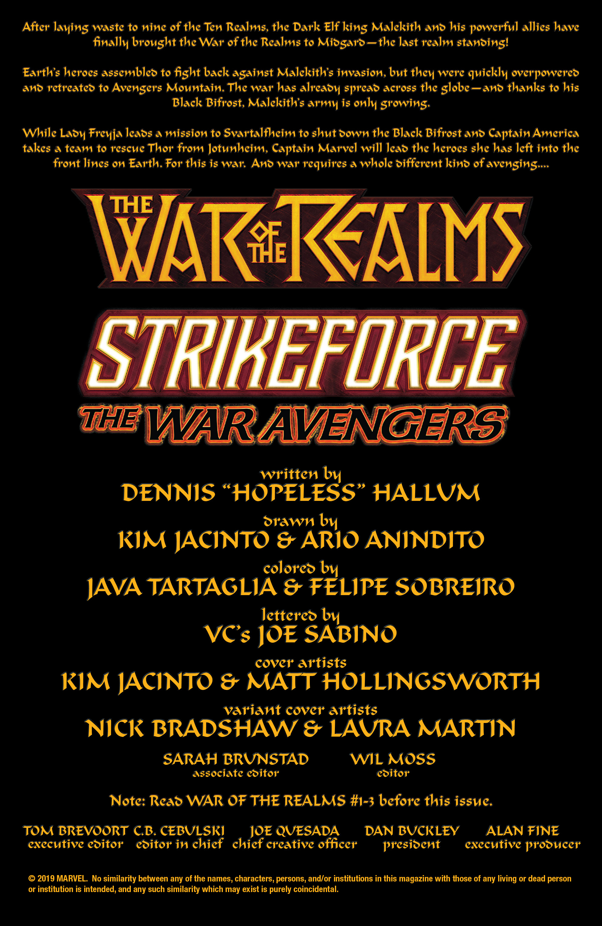 War Of The Realms Strikeforce: The War Avengers (2019): Chapter 1 - Page 2