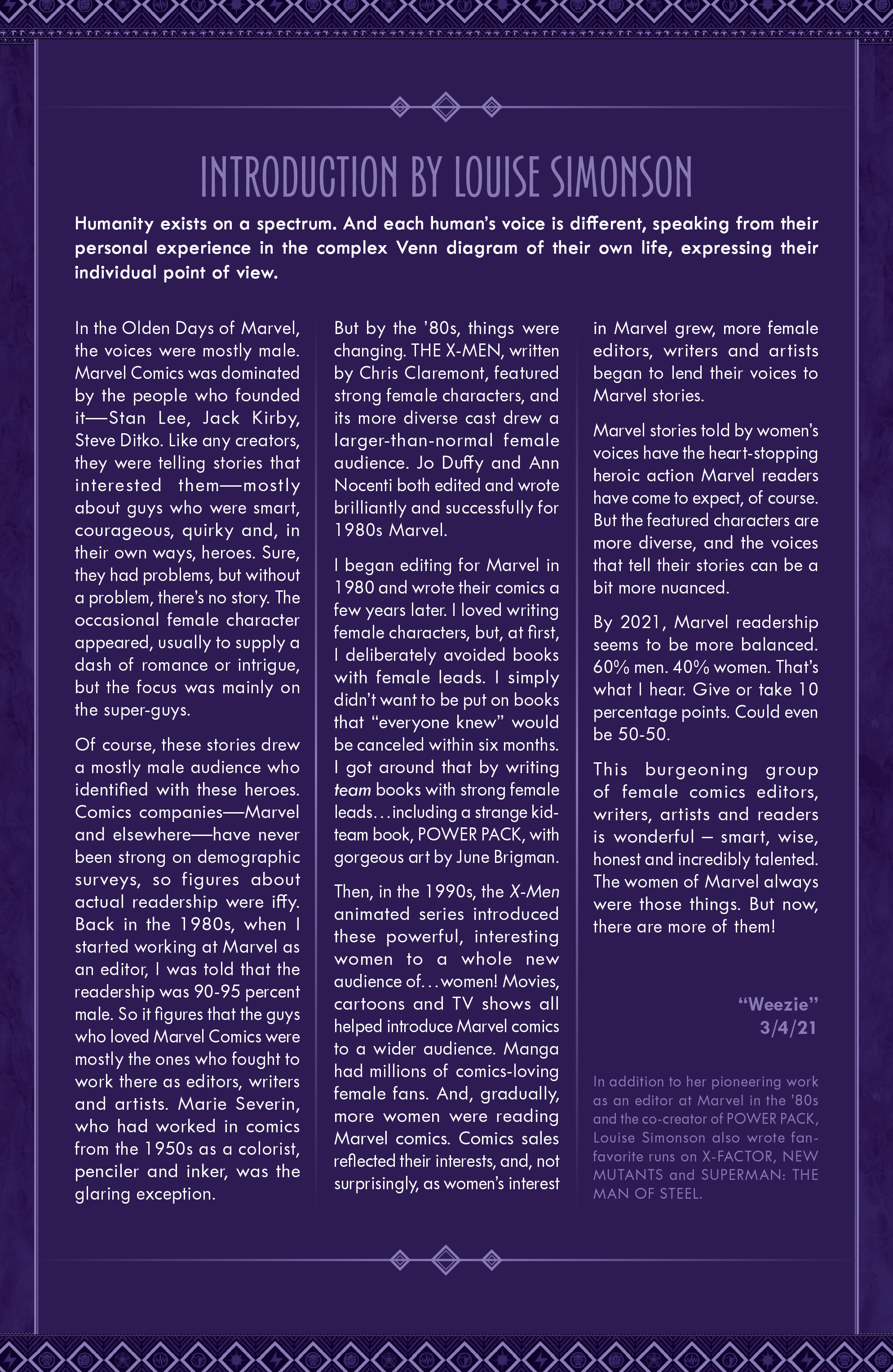 Women Of Marvel (2021): Chapter 1 - Page 2