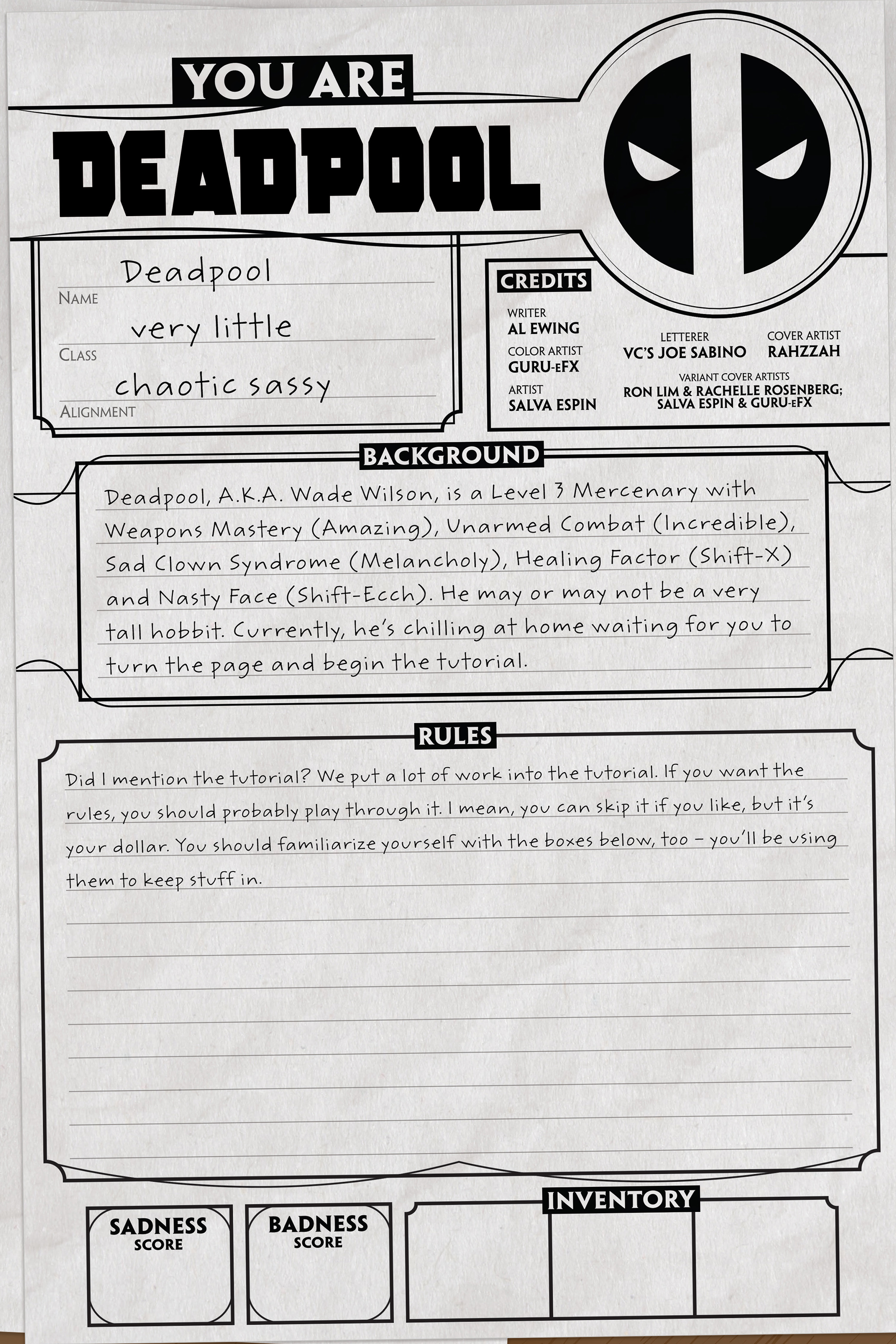 You Are Deadpool (2018): Chapter 1 - Page 3