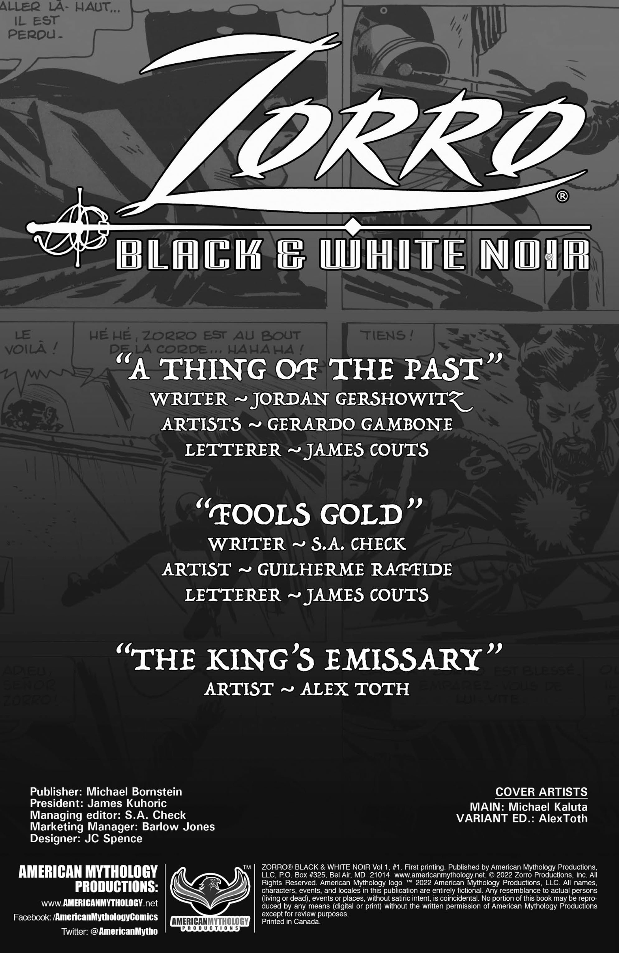 Zorro Black and White Noir (2022-): Chapter 1 - Page 2