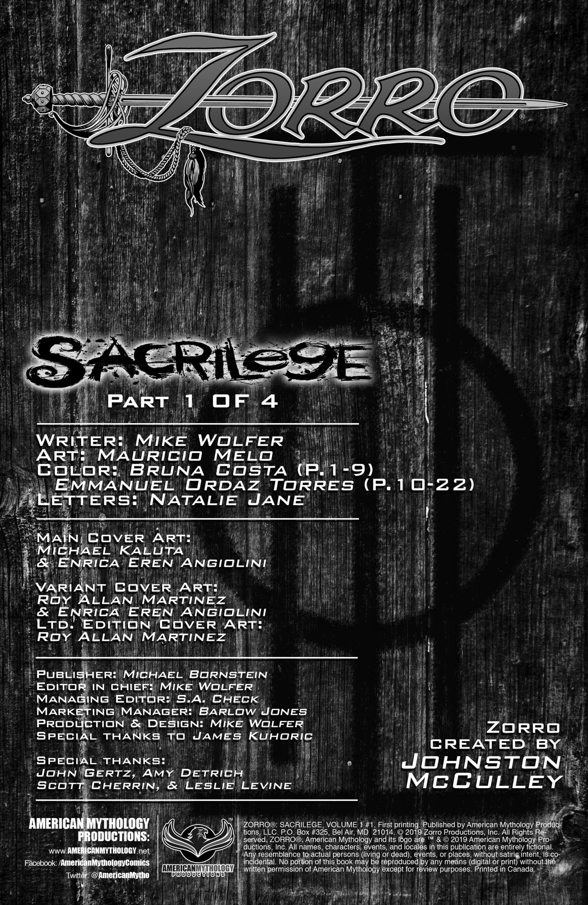 Zorro: Sacrilege (2019-): Chapter 1 - Page 2