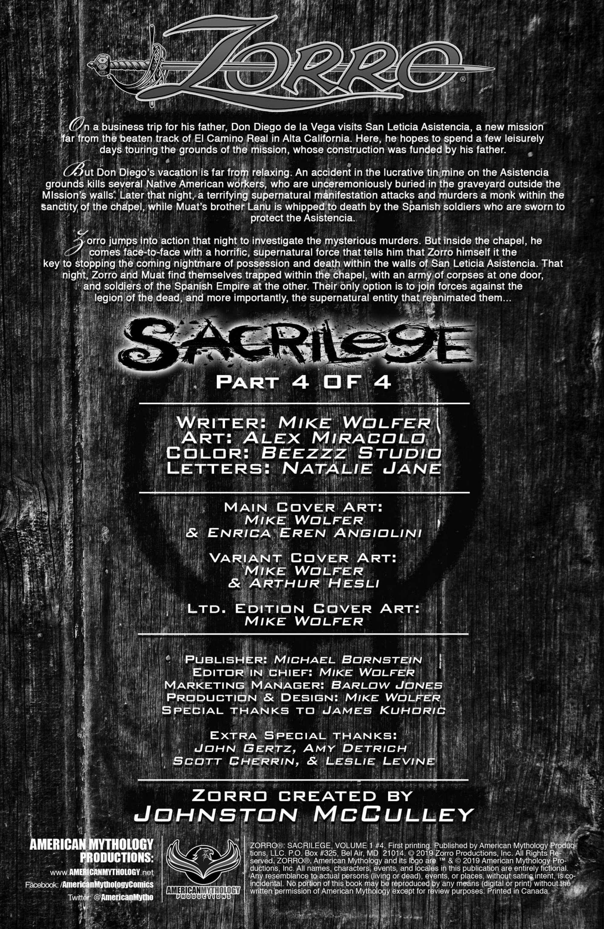 Zorro: Sacrilege (2019-): Chapter 4 - Page 2